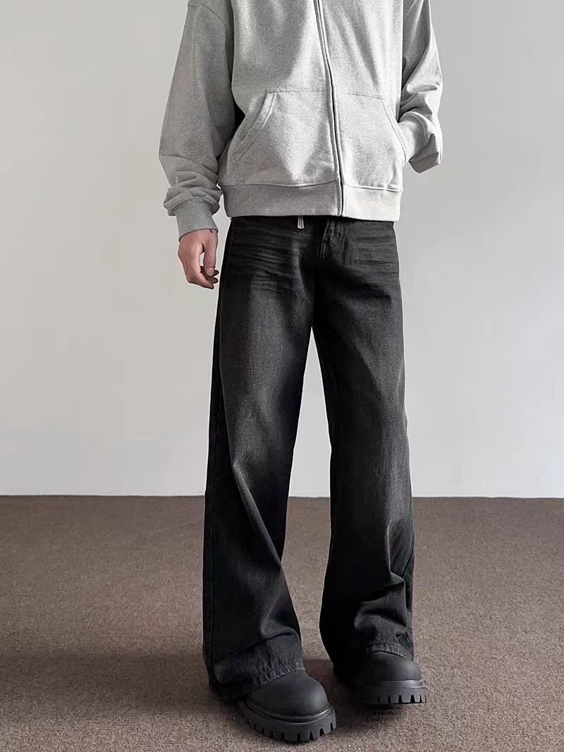 Japanese Brand × Jean High street distressed black wide leg baggy jeans Size US 34 / EU 50 - 4 Thumbnail