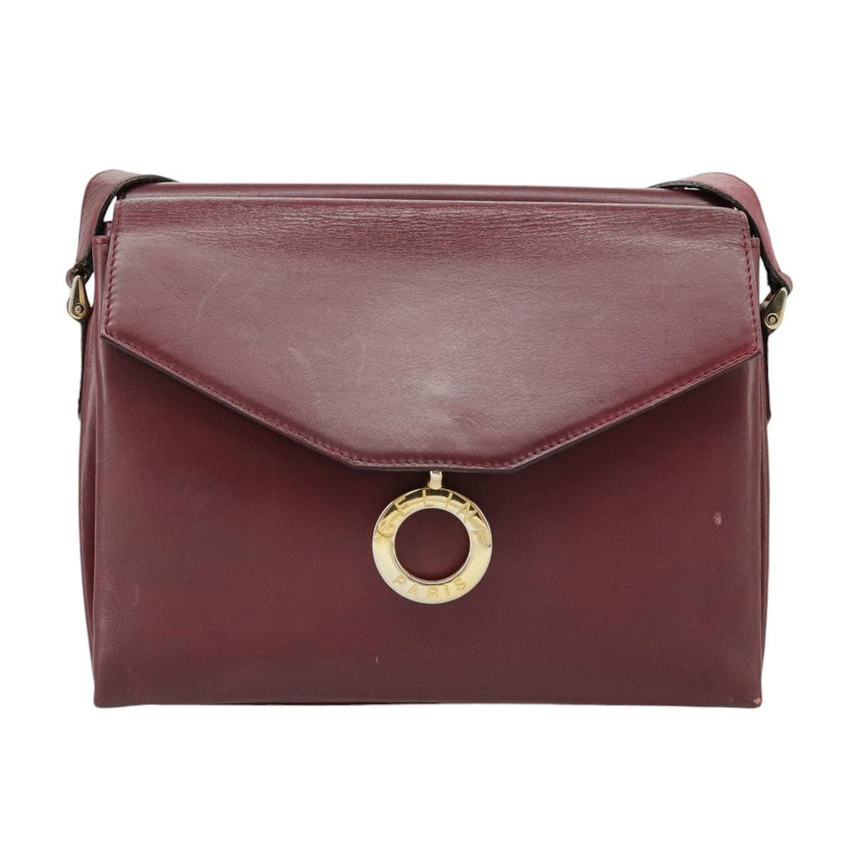 Celine CELINE Shoulder Bag Leather Wine Red Gold Size ONE SIZE - 2 Thumbnail