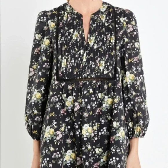 English Factory Black Floral Mini Dress by English Factory - Gently Used M Size M / US 6-8 / IT 42-44 - 1 Thumbnail
