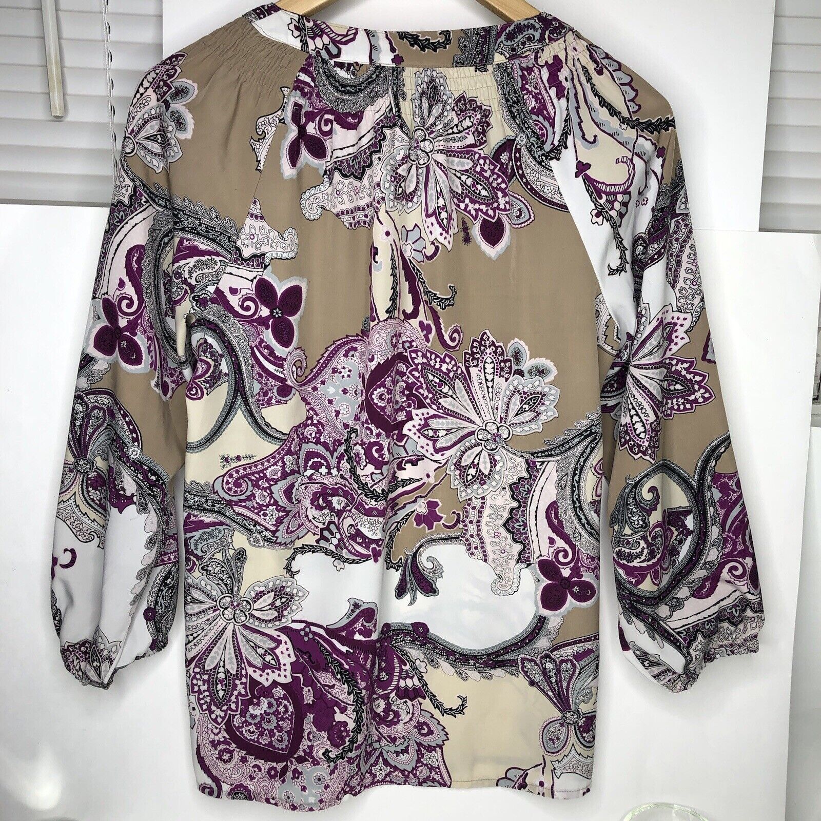Other Dana Buchman Top Paisley Blouse Size M Henley 3/4 Size M / US 6-8 / IT 42-44 - 5 Thumbnail
