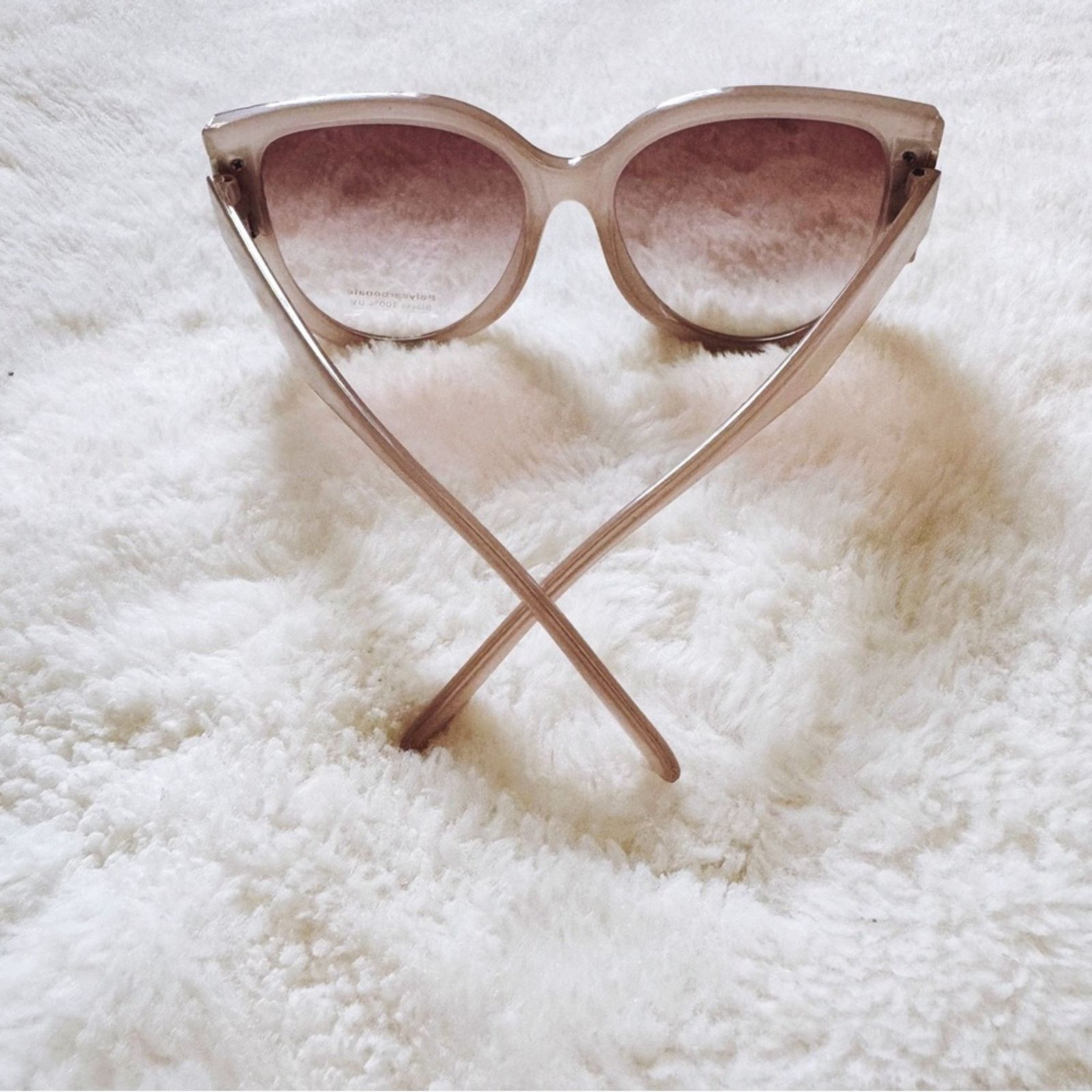 Other Rosy Light Gray Cat Eye Oversized Sunglasses Size ONE SIZE - 10 Thumbnail