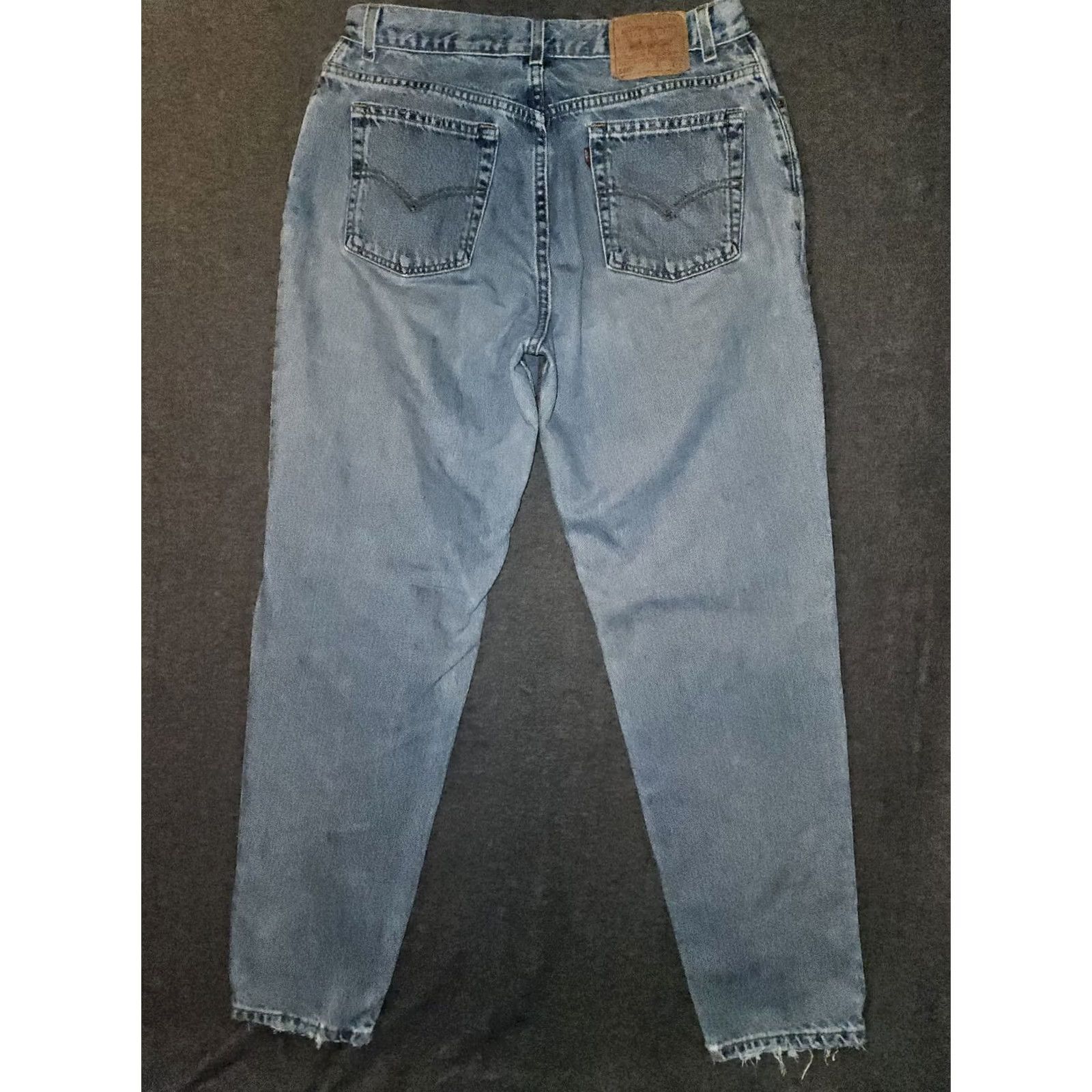 Levi's VINTAGE Levi's 550 Relaxed Fit Tapered Jeans Women's 16 Regular Long 90s Grunge Size 38" / US 16 / IT 52 - 7 Thumbnail