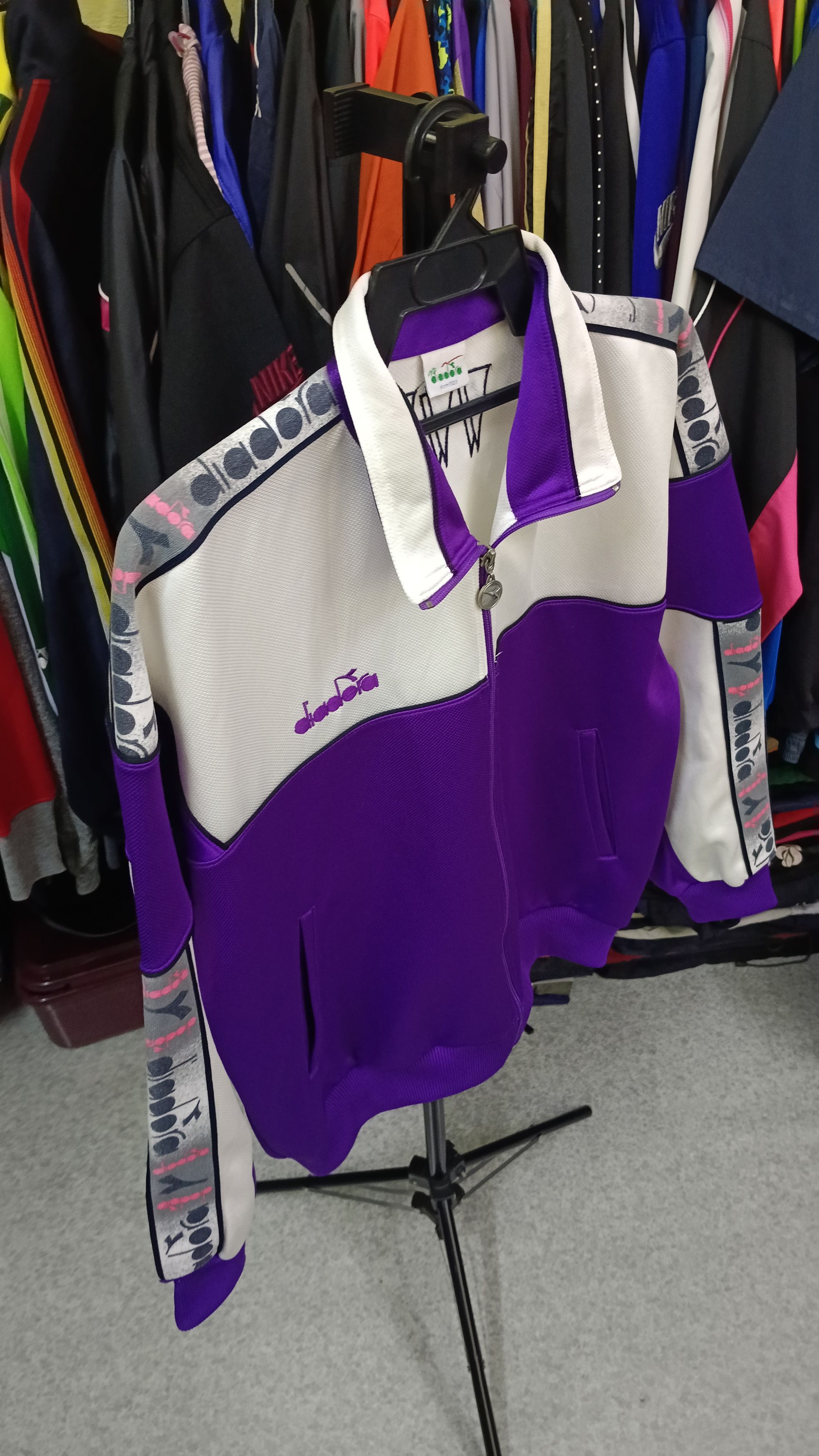 Diadora × Vintage Rare Vintage Diadora Training Sweater Size US L / EU 52-54 / 3 - 4 Thumbnail
