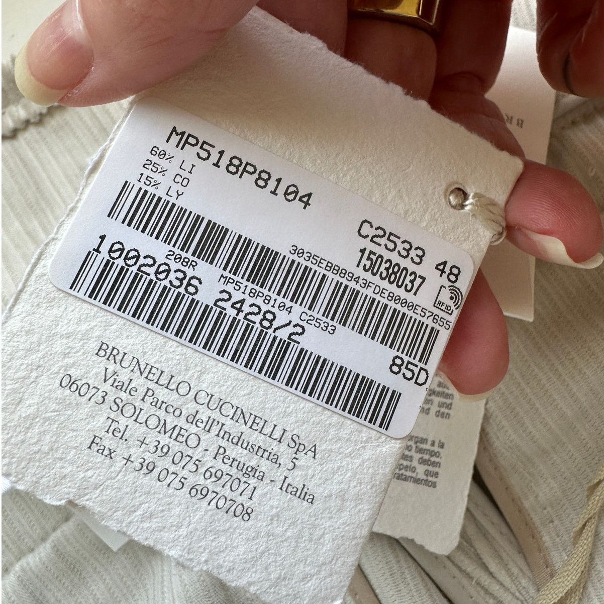 Brunello Cucinelli NWT Brunello Cucinelli Sand Beige Pleated Corduroy Pant 12 Size 34" / US 12 / IT 48 - 18 Thumbnail