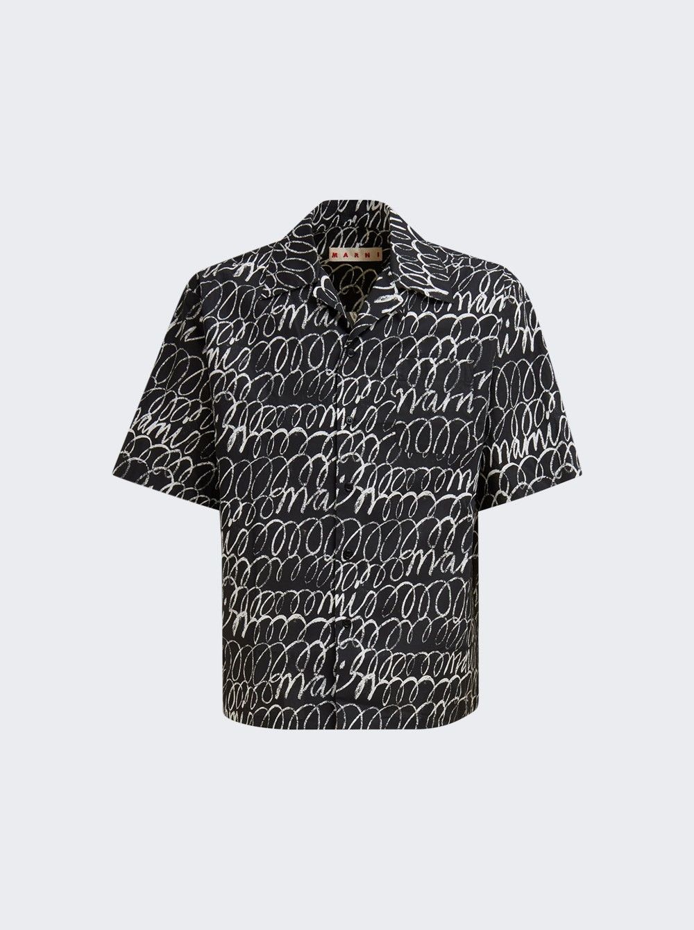 Marni o1w1db10625 Tropical Wool Bowling Shirt in Black Size US L / EU 52-54 / 3 - 1 Preview