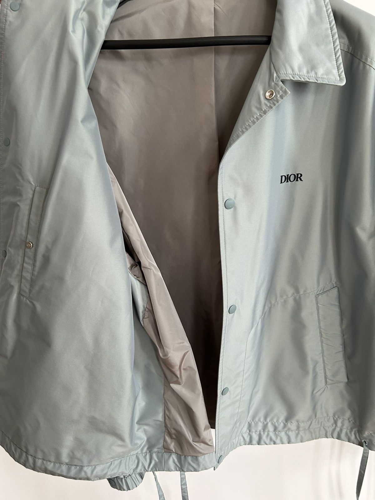Dior Dior Mens Light Blue Silk Blouson Windbreaker size L/XL 52 Size US L / EU 52-54 / 3 - 10 Thumbnail