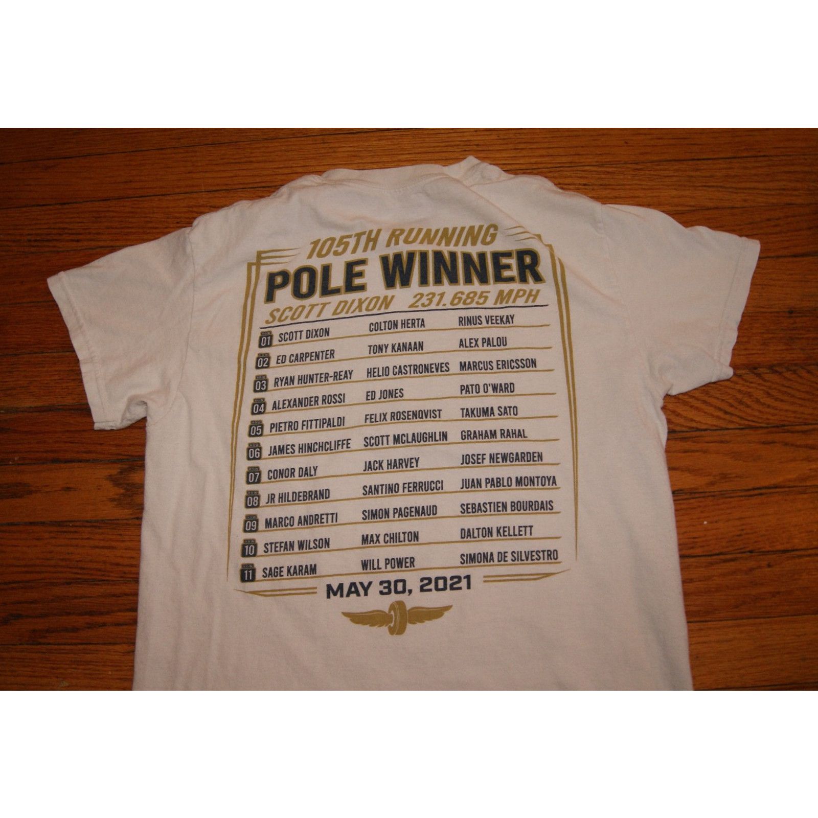 Vintage 2021 Indianapolis 500 Greatest Racing 105TH Running S TShirt Size US S / EU 44-46 / 1 - 2 Thumbnail