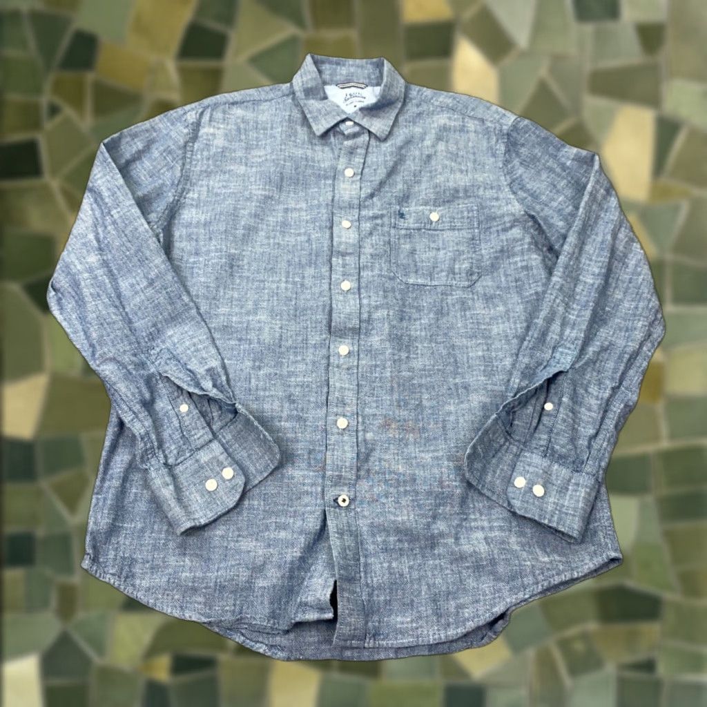 Izod VINTAGE IZOD Saltwater Mens Shirt Medium Blue Relaxed Classics Button Up Pockets Work Size US M / EU 48-50 / 2 - 1 Thumbnail