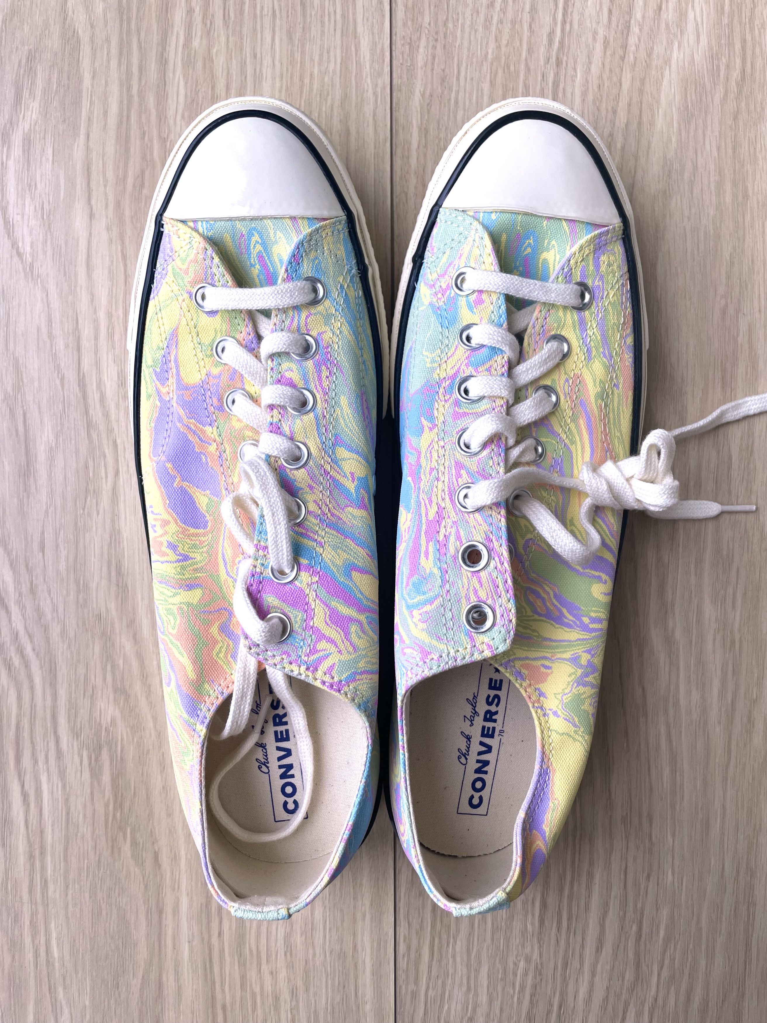 Converse RARE PASTEL PSYCHEDELIC MARBLE CHUCK TAYLOR CANVAS SNEAKERS Size US 12 / EU 45 - 8 Thumbnail
