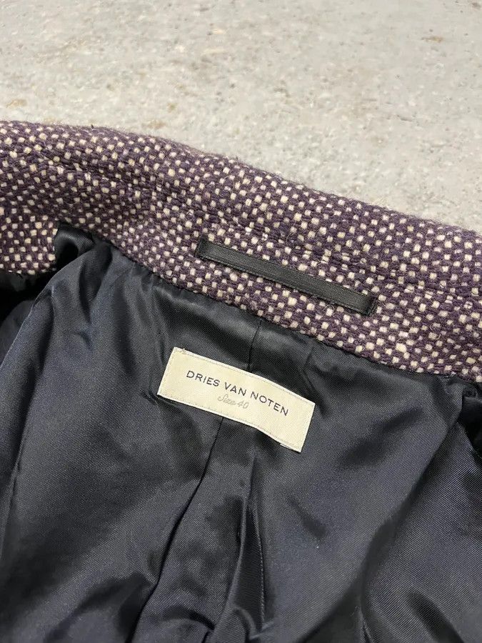 Dries Van Noten 2000s Dries Van Noten Purple Wool Blazer Jacket Size S / US 4 / IT 40 - 9 Thumbnail