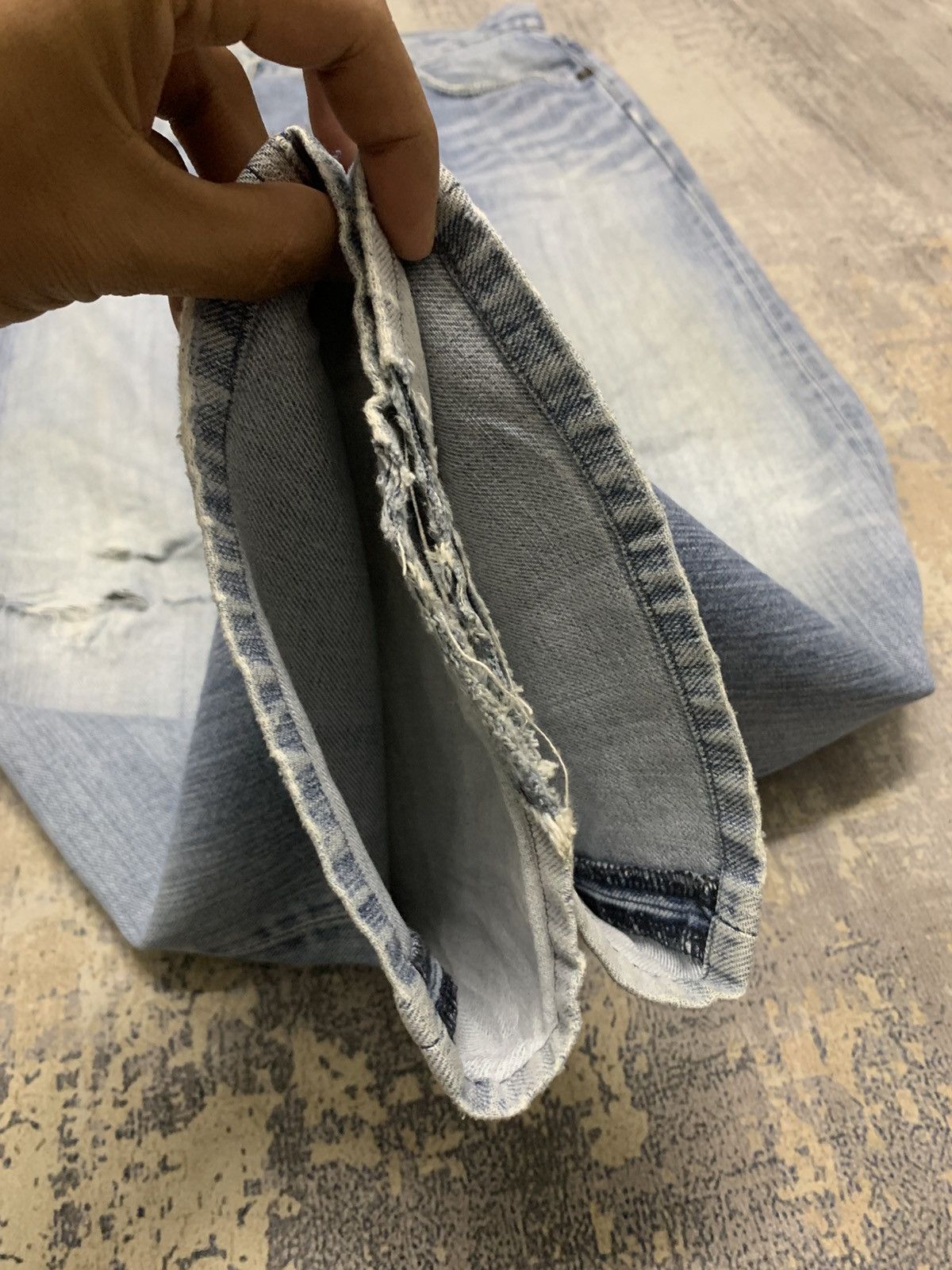 Japanese Brand Vintage Lee Rusty Distressed Regular Straight Jeans Size US 32 / EU 48 - 7 Thumbnail