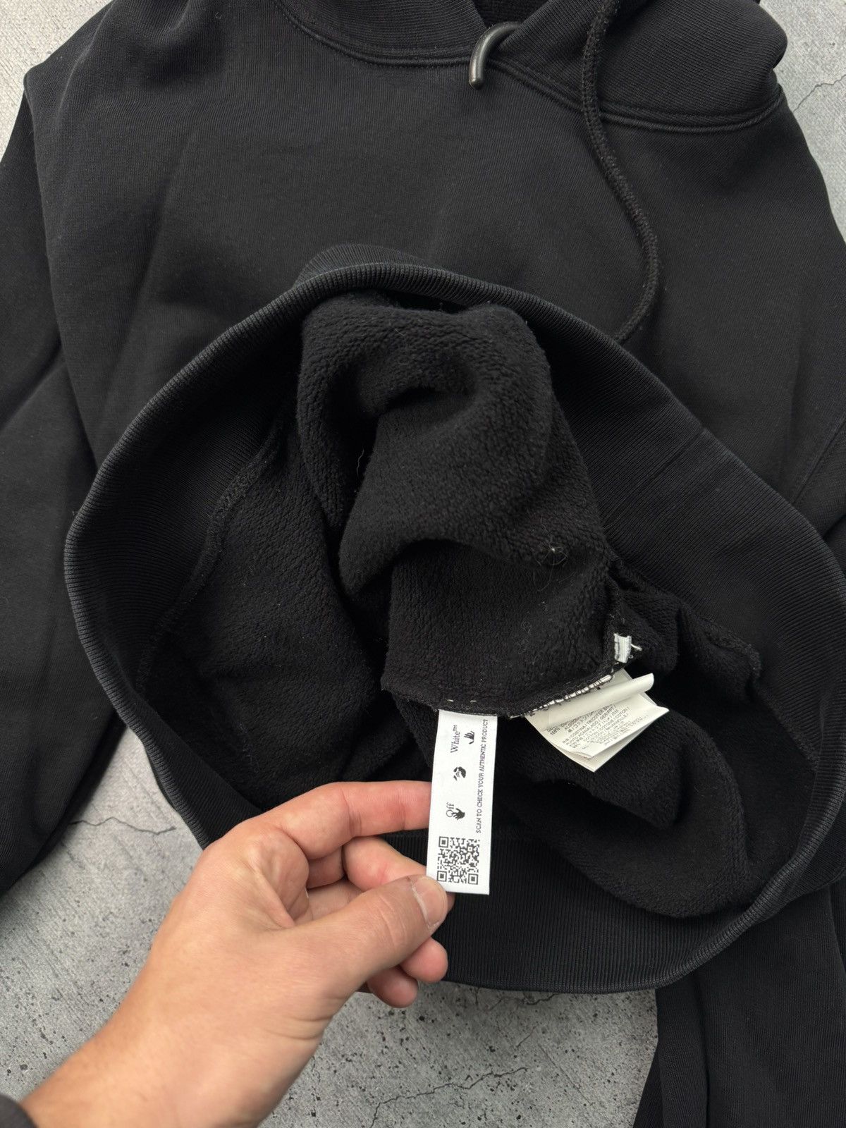 Off-White Black Off-White Over Sized Hoodie Size US S / EU 44-46 / 1 - 9 Thumbnail