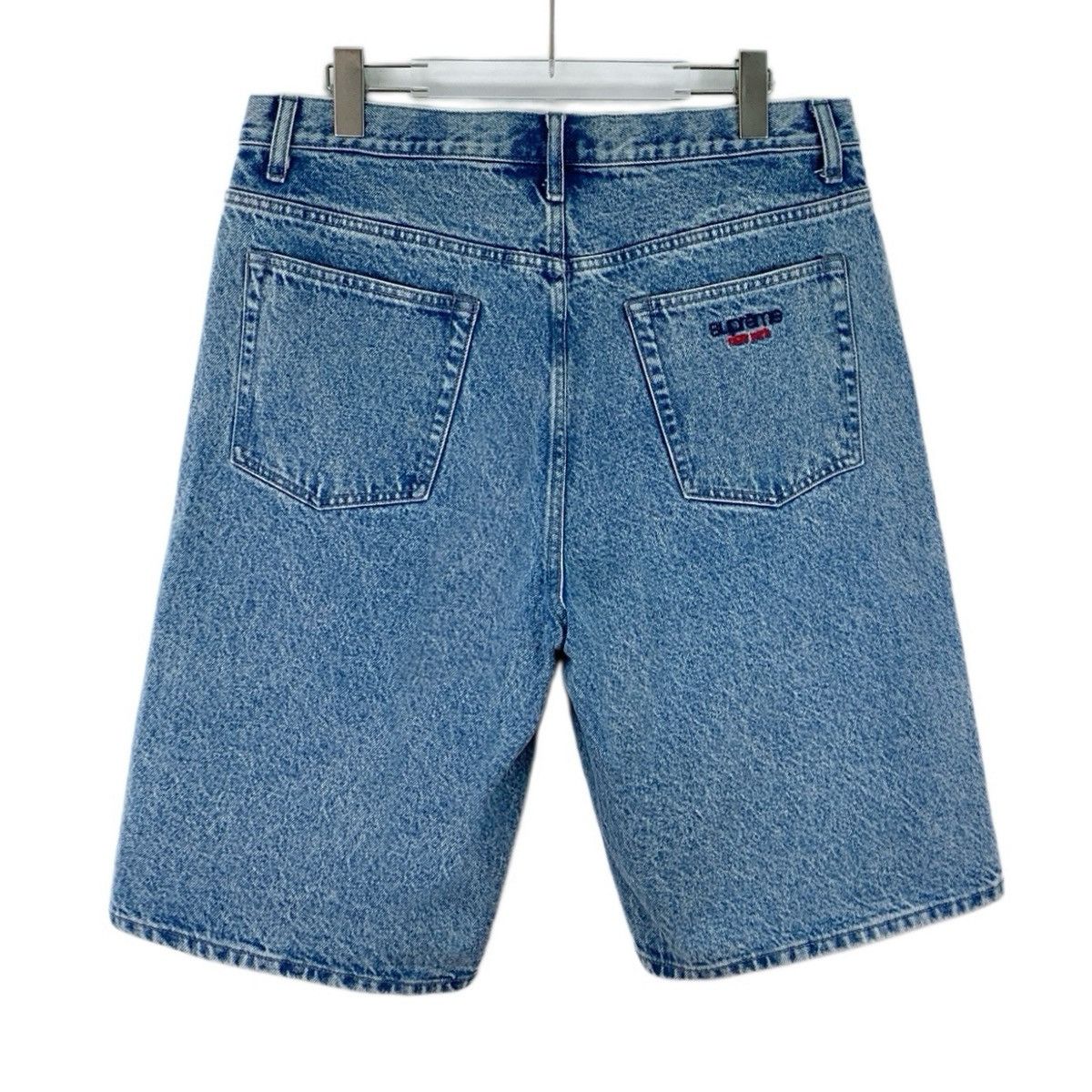 Supreme Supreme Blue Logo Letter Embroidered Denim Shorts K26WX Size US 32 / EU 48 - 2 Thumbnail