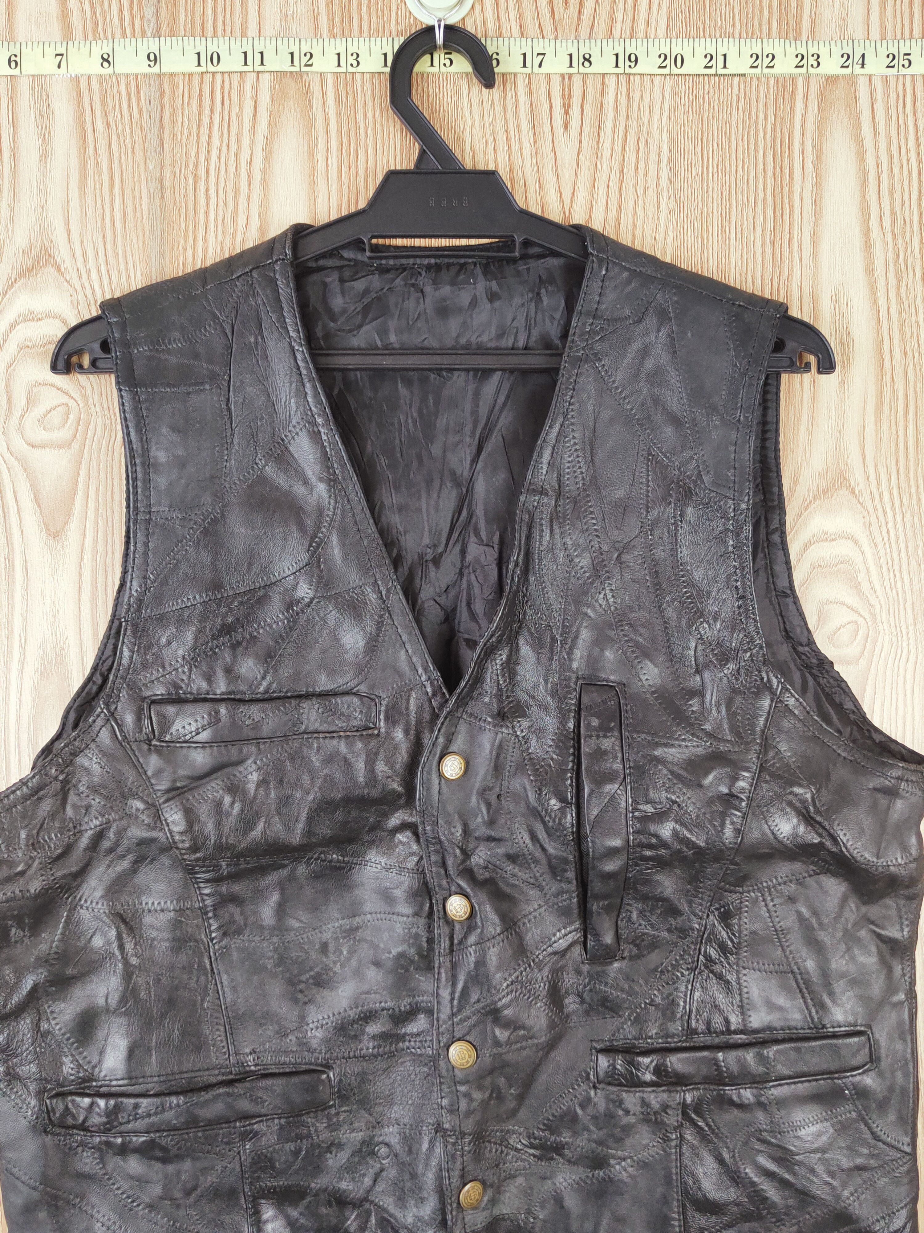 Japanese Brand Japanese Brand vintage Black Leather Vests #W179 Size US M / EU 48-50 / 2 - 2 Thumbnail