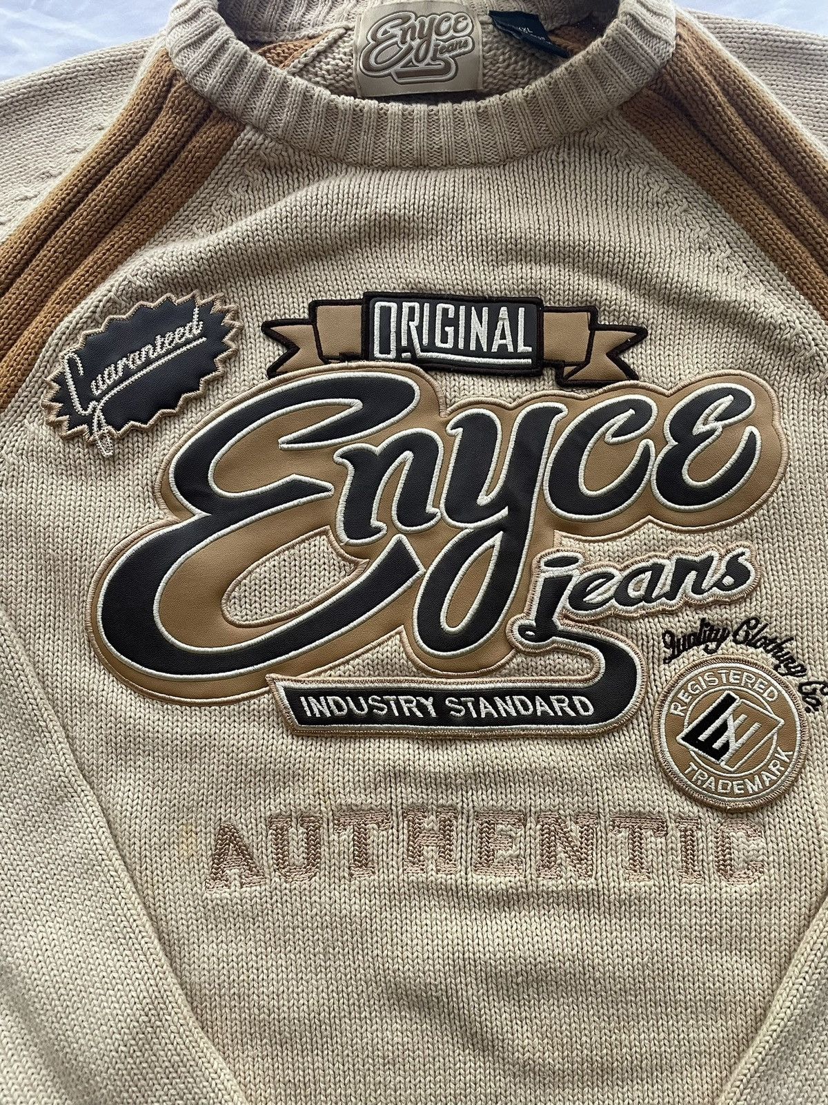 Other Vintage 90s Knit Sweater Enyce Jeans XXXL Embroidered Rare Size US XXL / EU 58 / 5 - 10 Thumbnail