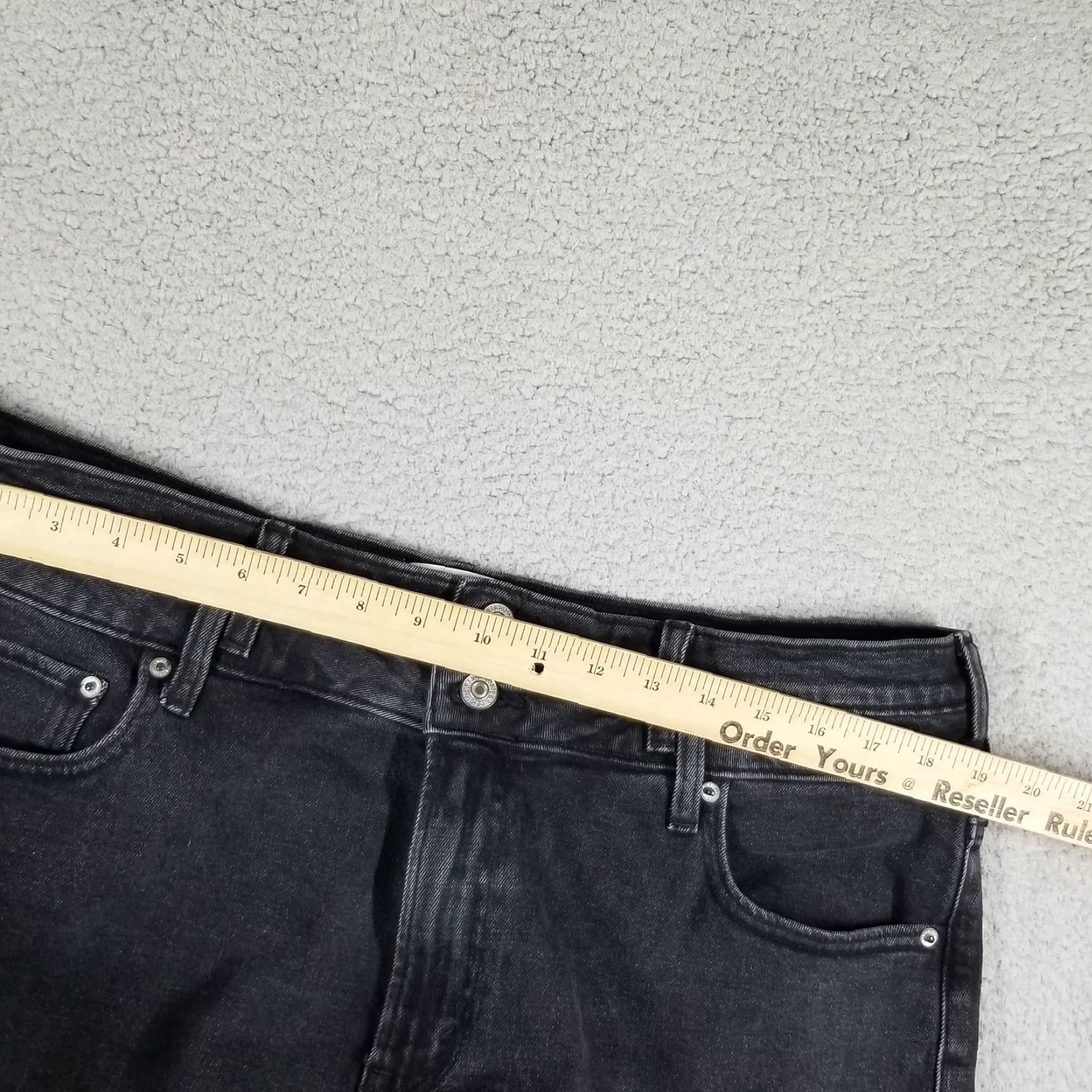 Abercrombie & Fitch Abercrombie & Fitch Womens Jeans Size 16 Plus Ankle Straight Ultra High Rise Black Cotton Denim 90s Fashion Size 38" / US 16 / IT 52 - 4 Thumbnail