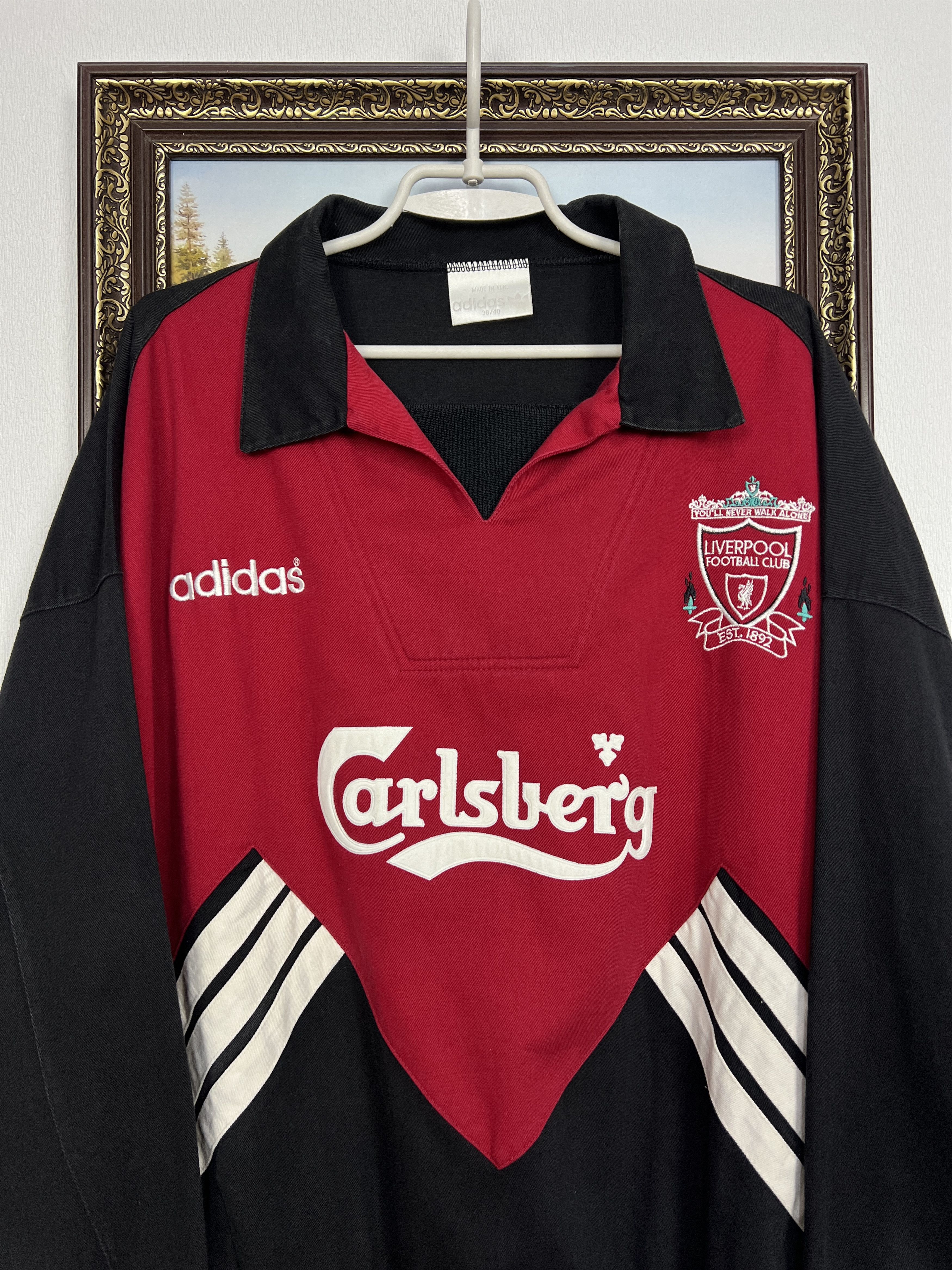 Adidas Vintage 90's Liverpool Football Sweatshirt Track Top Jacket Size US M / EU 48-50 / 2 - 2 Thumbnail
