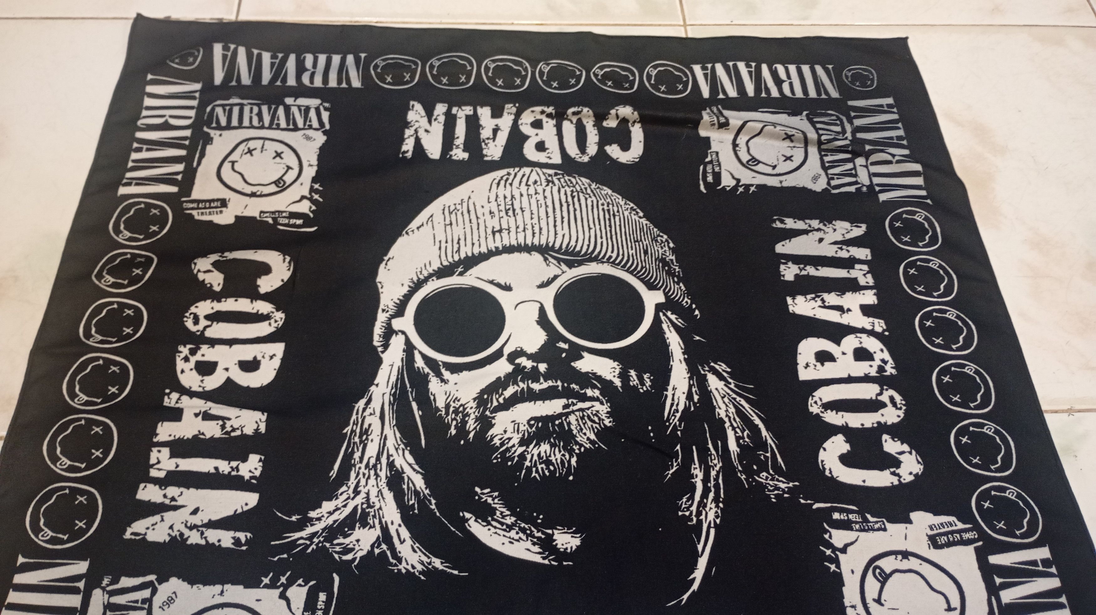 Band Tees Skulls Bandana Handkerchief Motor head Size ONE SIZE - 2 Thumbnail