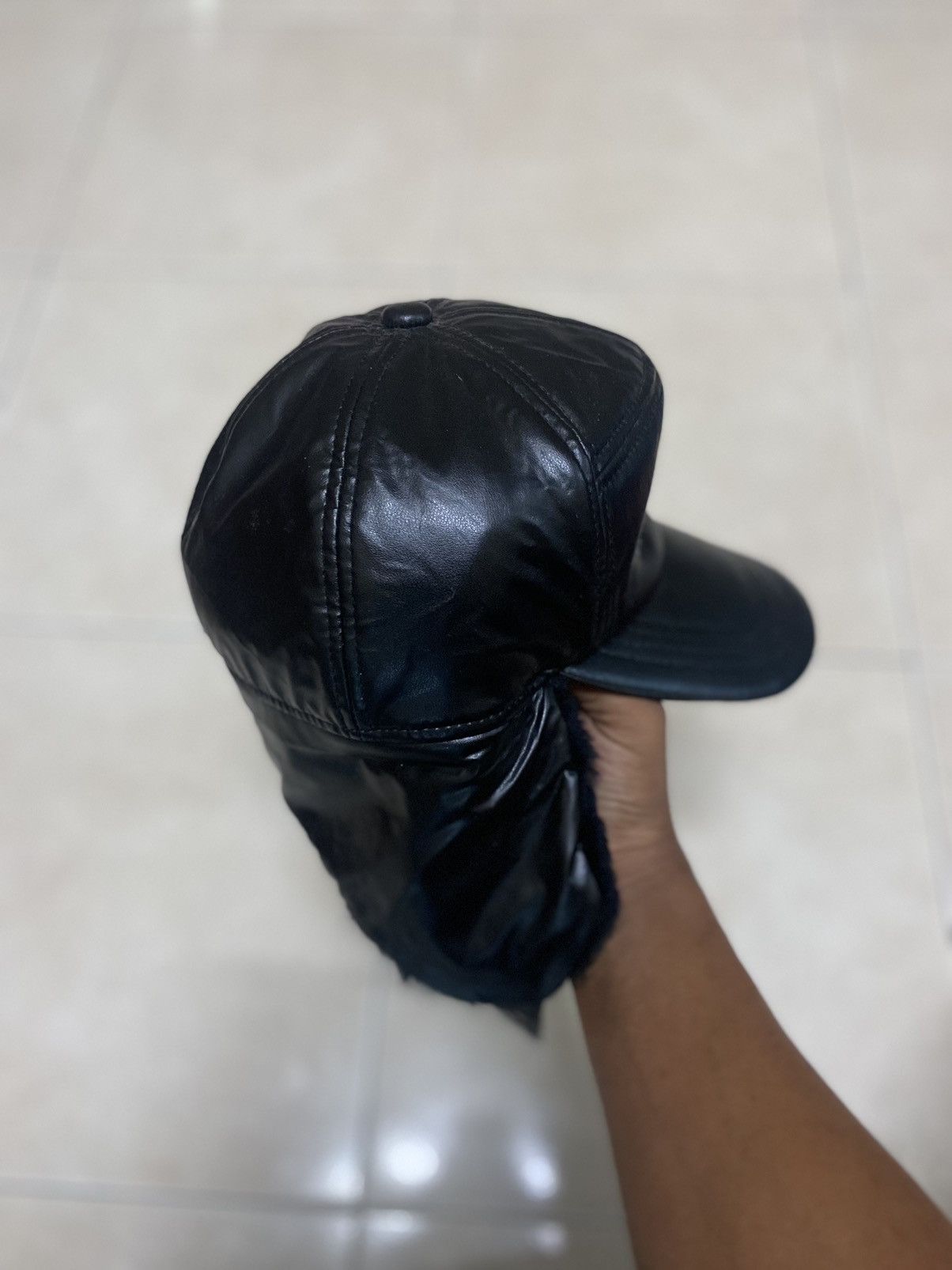 Japanese Brand × Vintage LEATHER TRAPPER HAT WITH EAR WARMER FLAP AIR FORTH AFMDE Size ONE SIZE - 7 Thumbnail