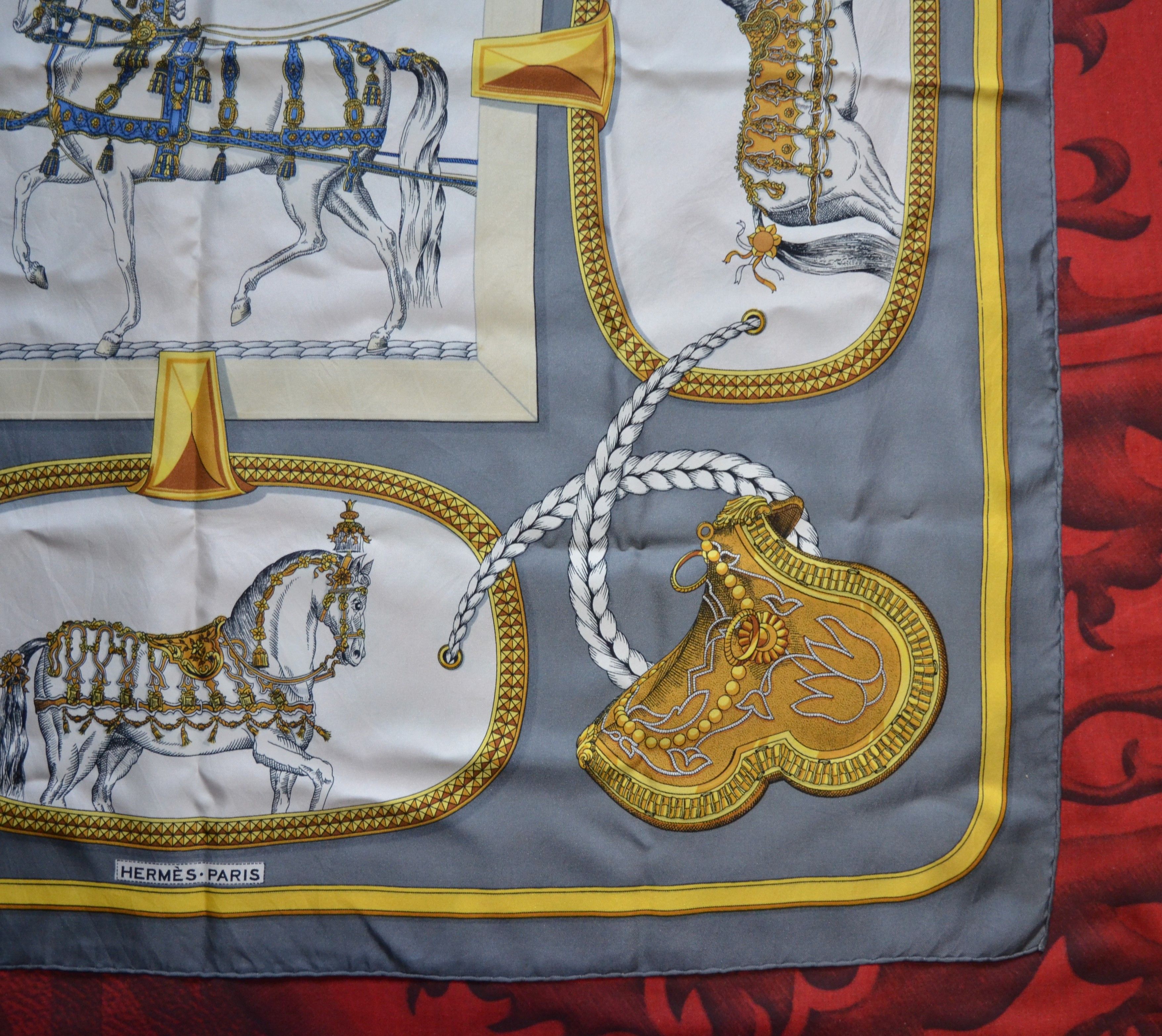 Hermes Authentic Hermes Paris Grand Apparat Jacques Eudel 1962 Silk Size ONE SIZE - 17 Thumbnail