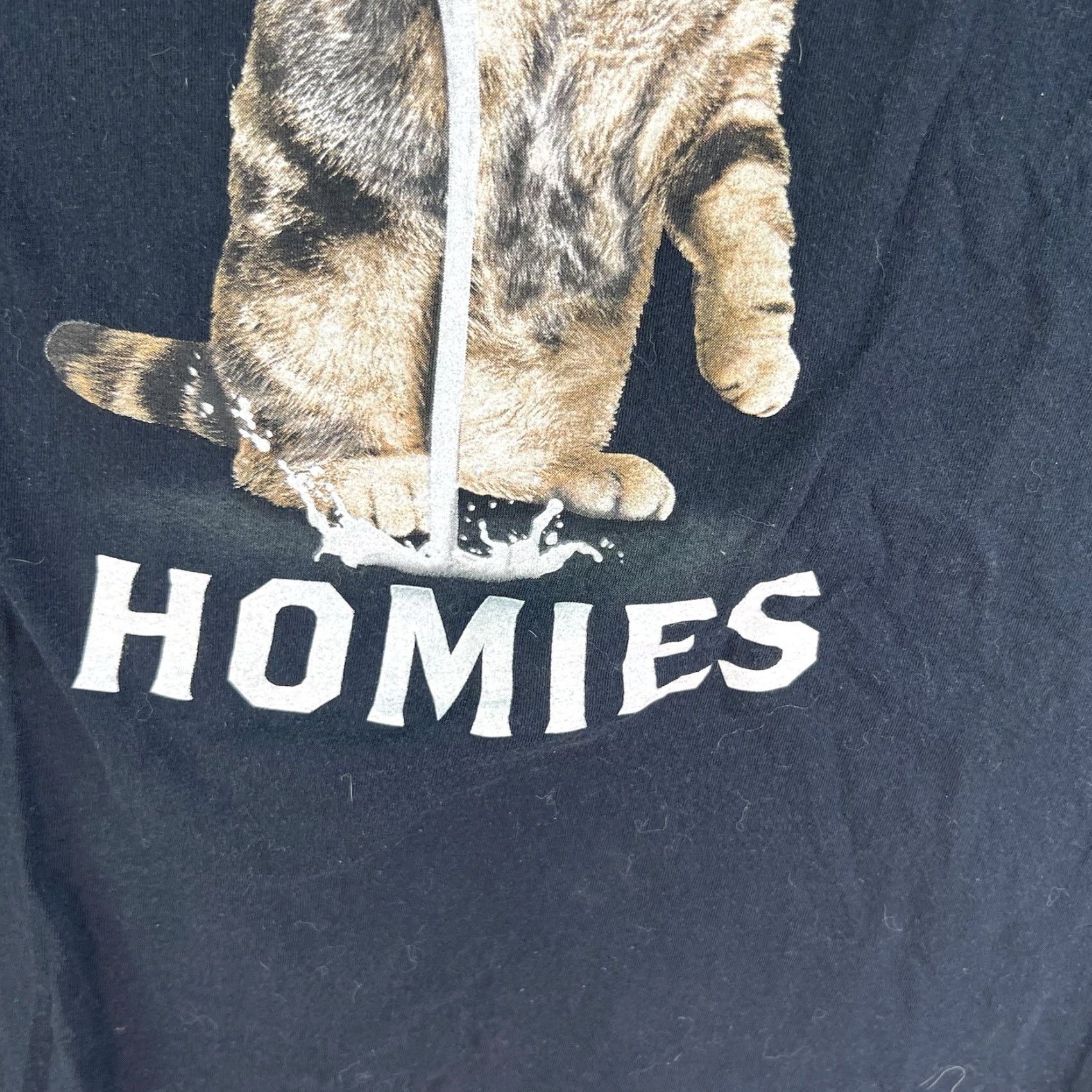 Fruit Of The Loom VINTAGE Fruit of the Loom Black Cat T-Shirt Adult 2XL Short Sleeve Crew Neck Casual Summer Spring Unisex Size XXL / US 16-18 / IT 52-54 - 3 Thumbnail