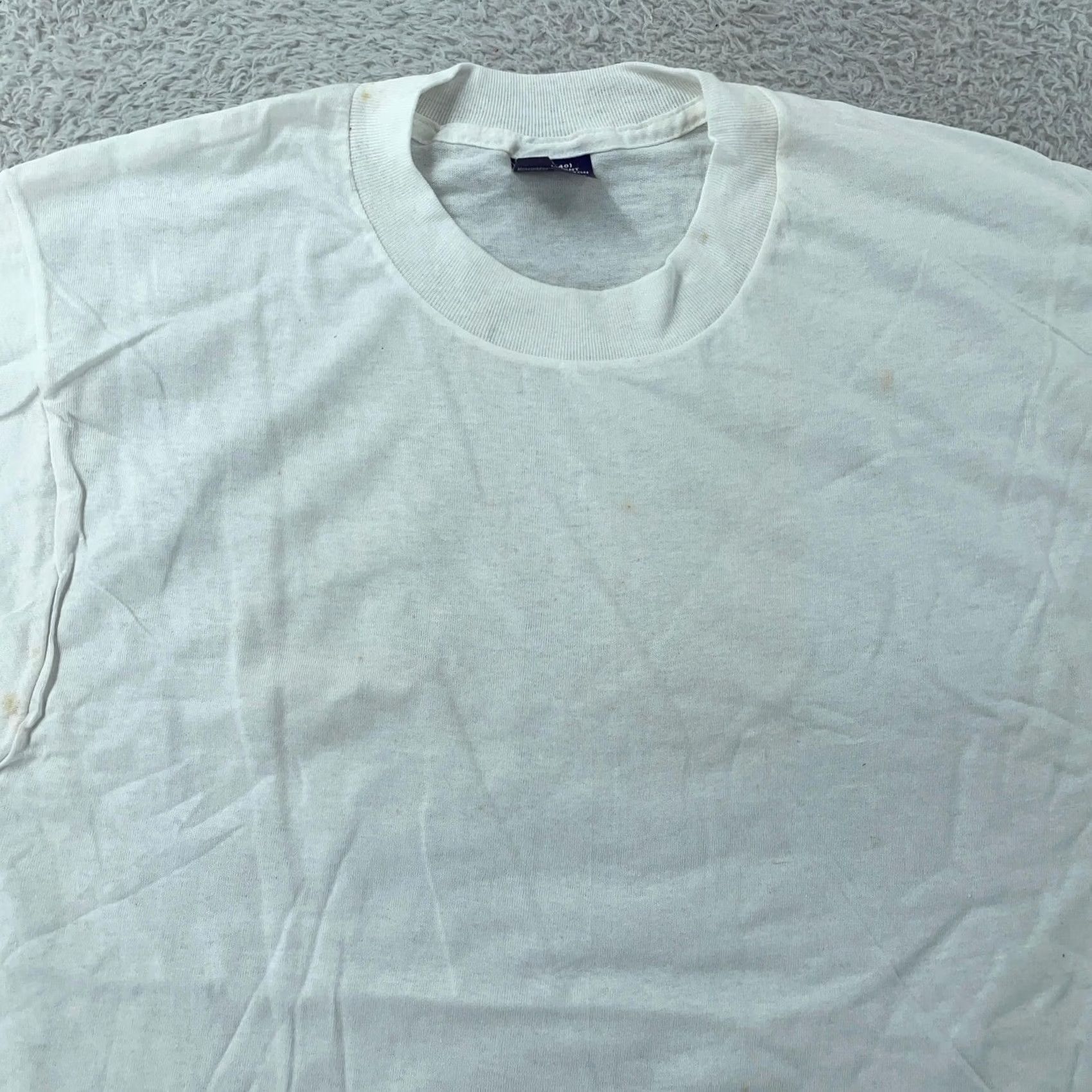 Vintage VINTAGE BVD Shirt Mens Small White 100% Combed Cotton Crewneck Plain Size US S / EU 44-46 / 1 - 2 Thumbnail