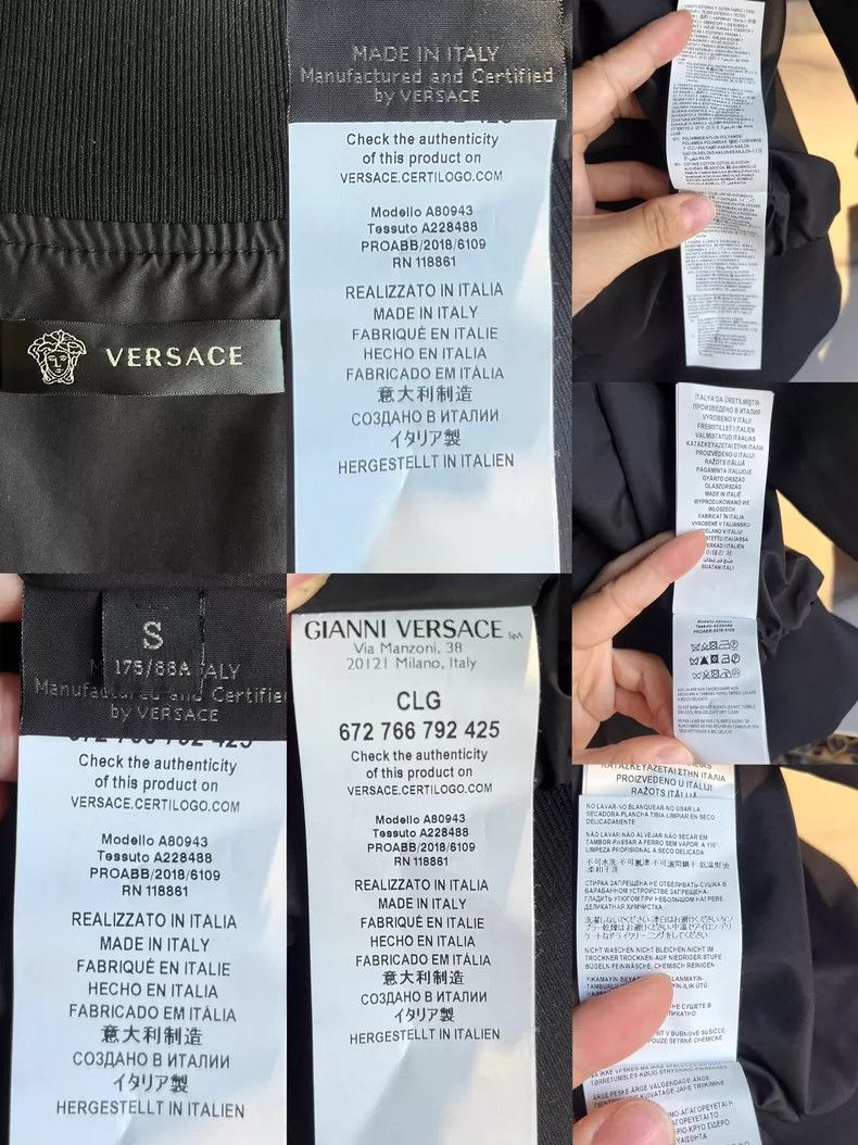 Versace Zippered tracksuit, Medusa avatar, turtleneck, yel