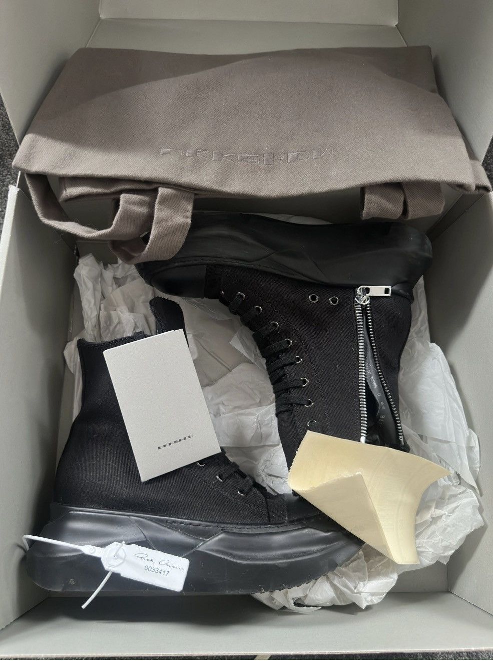 Rick Owens Rick Owens Ramones Abstracts Triple Black Sz. 44 Size US 11 / EU 44 - 6 Thumbnail