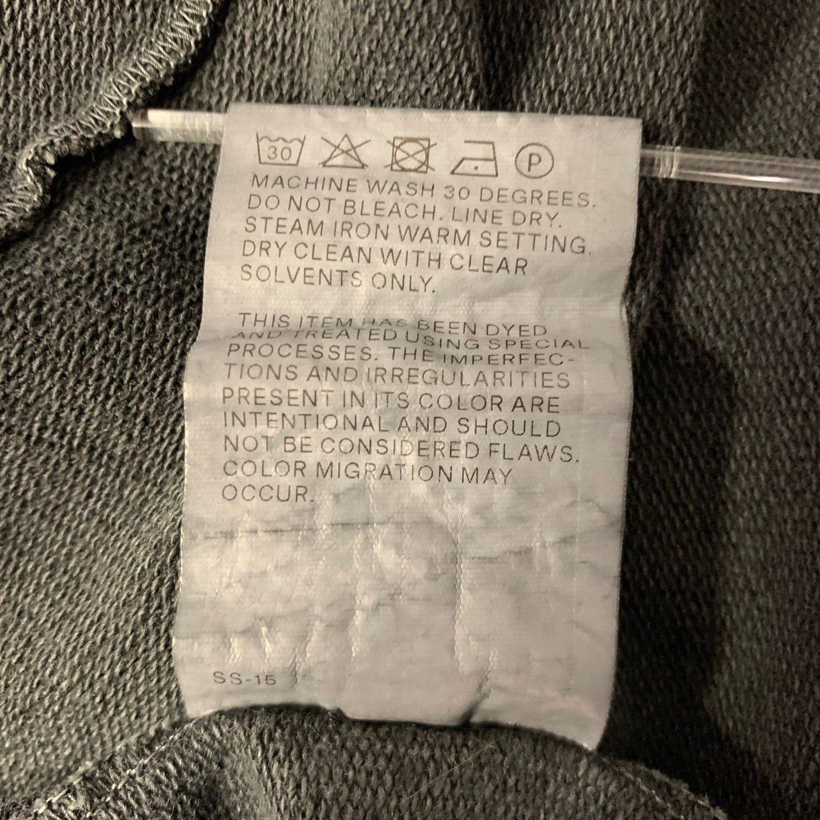 Acronym ACRONYM Size L Charcoal Wash Cotton Crew-Neck Sweatshirt Size US L / EU 52-54 / 3 - 7 Thumbnail