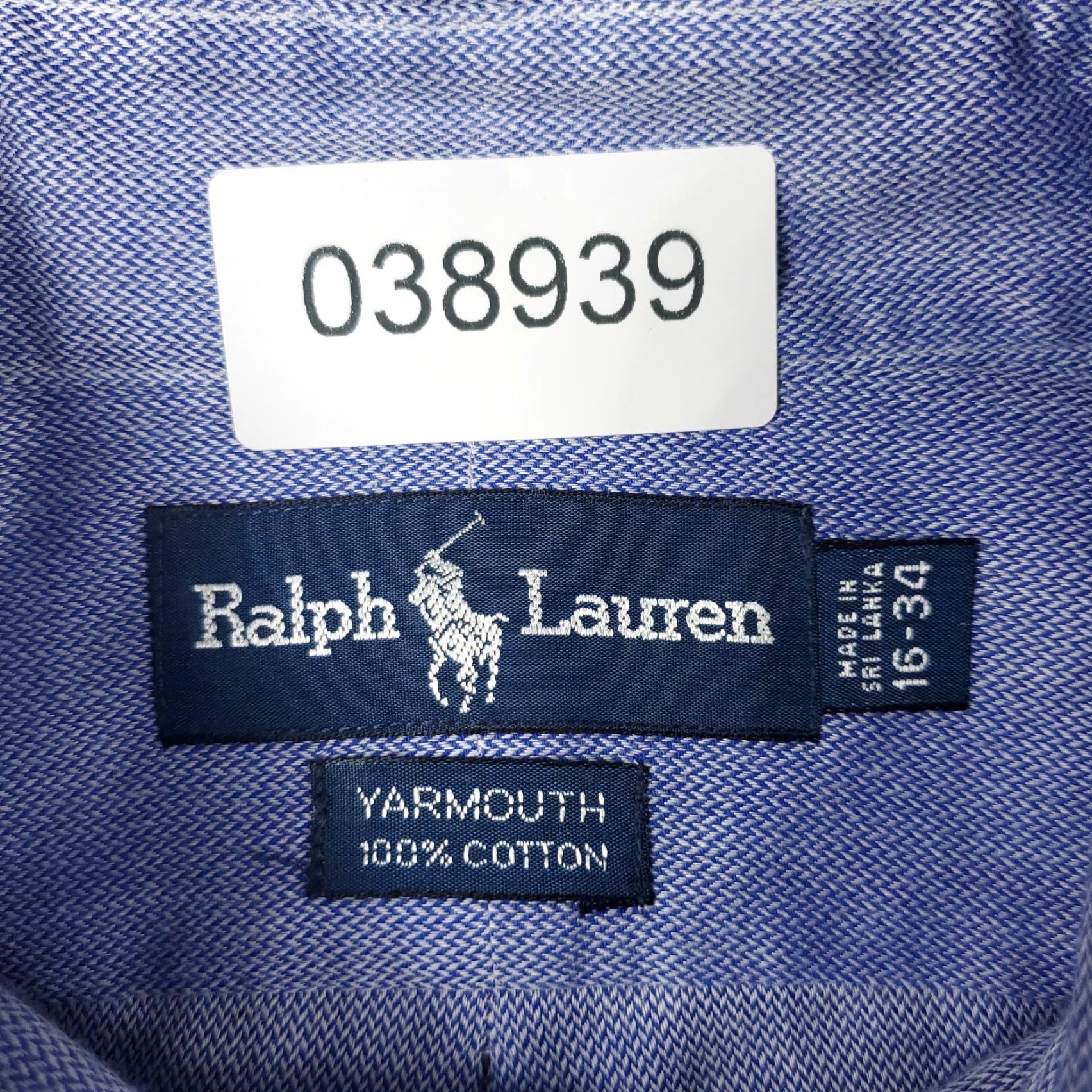 Ralph Lauren Ralph Lauren Shirt Mens 16 Blue Dress Button Up Long Sleeve Casual Workwear 16 in Blue Non-Iron Pockets Size 42R - 8 Thumbnail