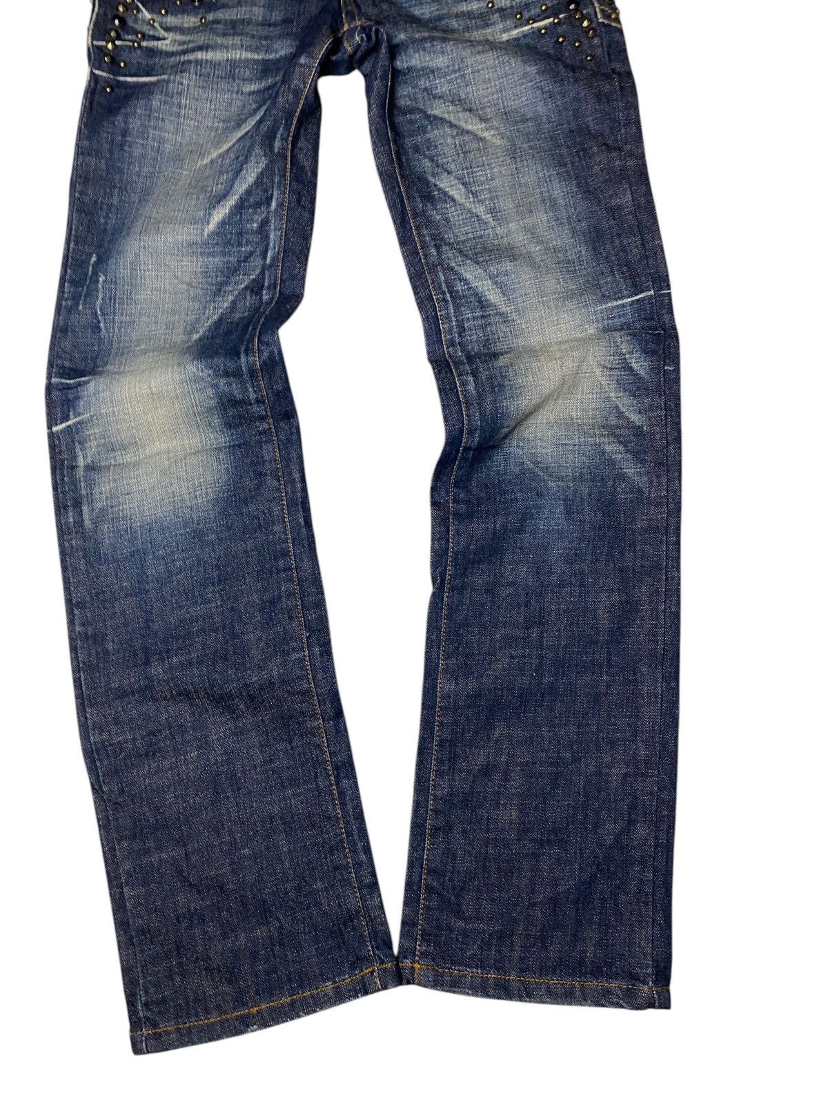 If Six Was Nine 2000's Red Pepper Seawash Studded Flare Jeans Size US 27 - 8 Thumbnail