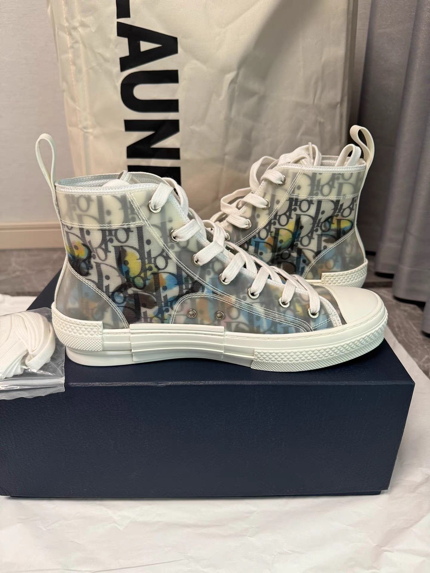 Dior DIOR B23 Alex Foxton High-Top Sneakers K6 Size US 7 / EU 40 - 6 Thumbnail