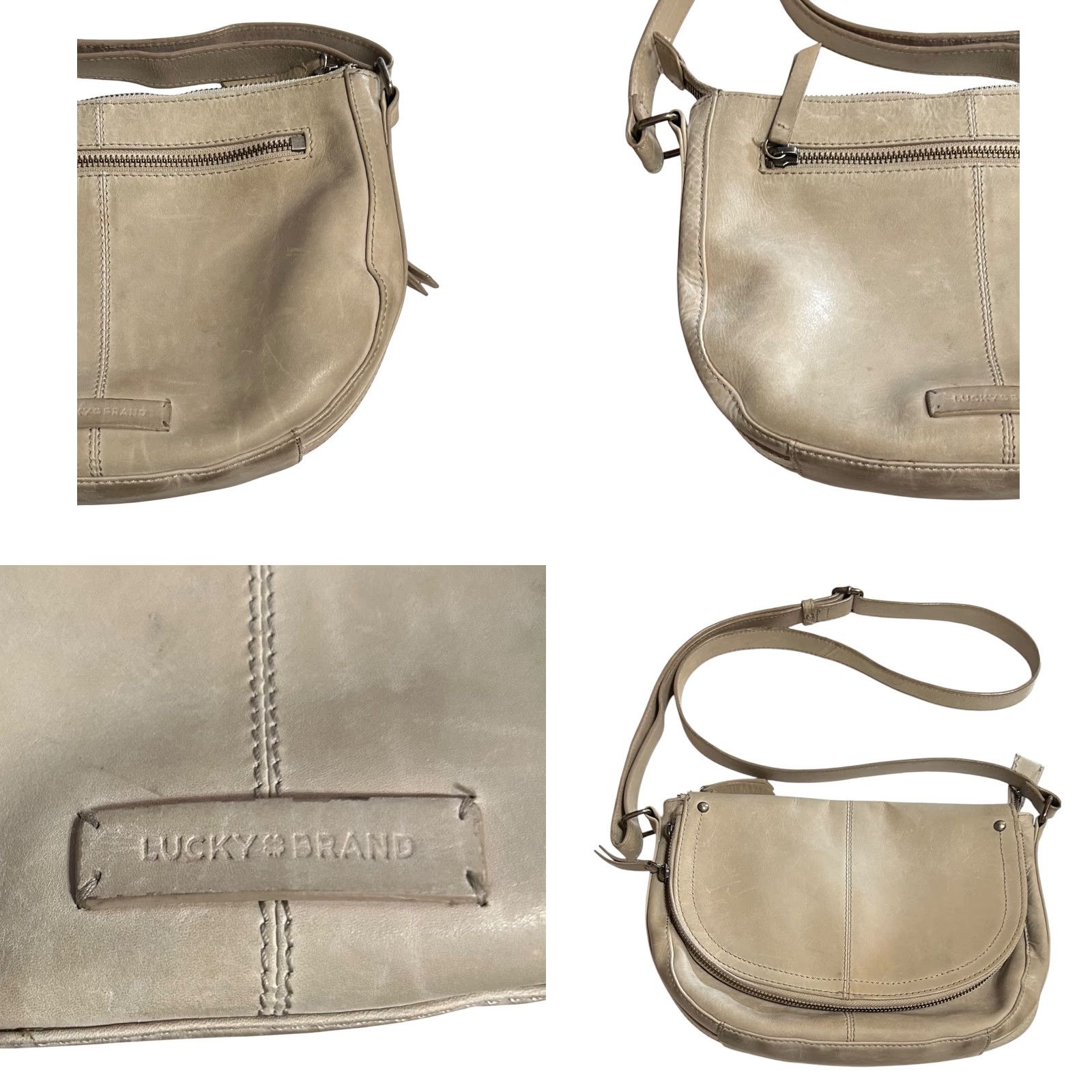 Lucky Brand VINTAGE Lucky Brand Mint Green Leather Crossbody Satchel Foldover Purse Women’s Size ONE SIZE - 11 Thumbnail