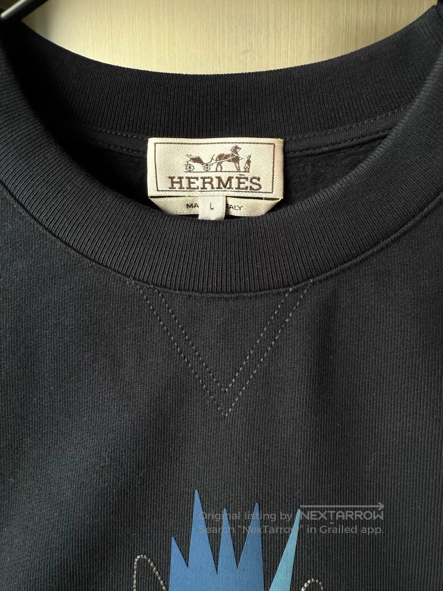Hermes Hermes Men's Black Fleece Sweatshirt. Size US L / EU 52-54 / 3 - 3 Thumbnail
