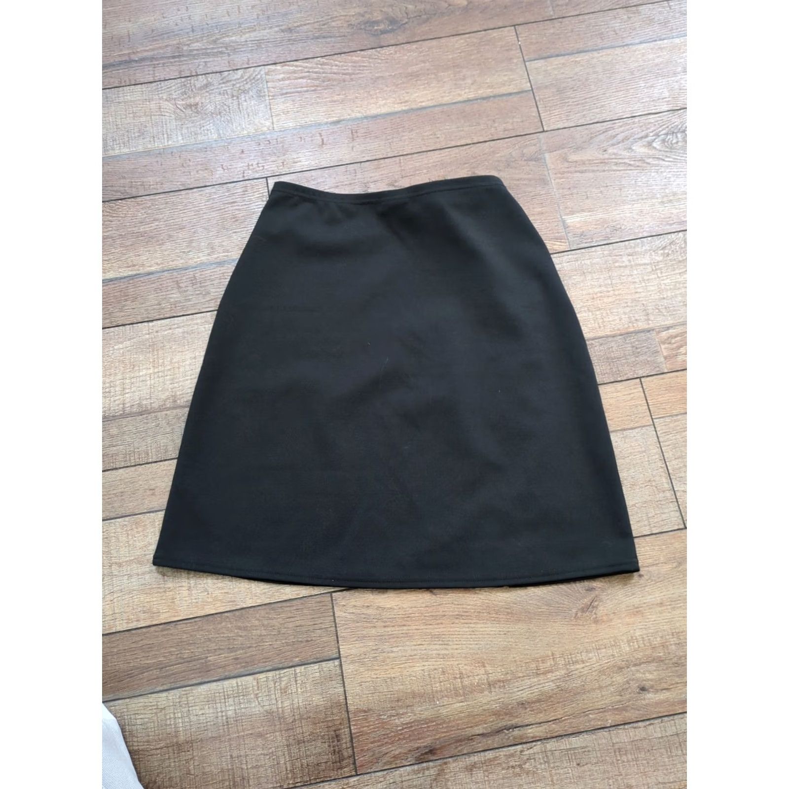 Vintage Fiorlini International Pencil Straight Skirt Women Small Black Pull On Slit KS Knee Length Regular Vintage: No, 29 Size 28" / US 6 / IT 42 - 3 Thumbnail