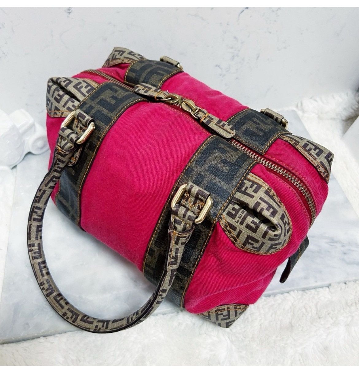 Fendi Authentic Fendi Rare Forever Bauletto Barbie Pink Boston Bag Size ONE SIZE - 6 Thumbnail
