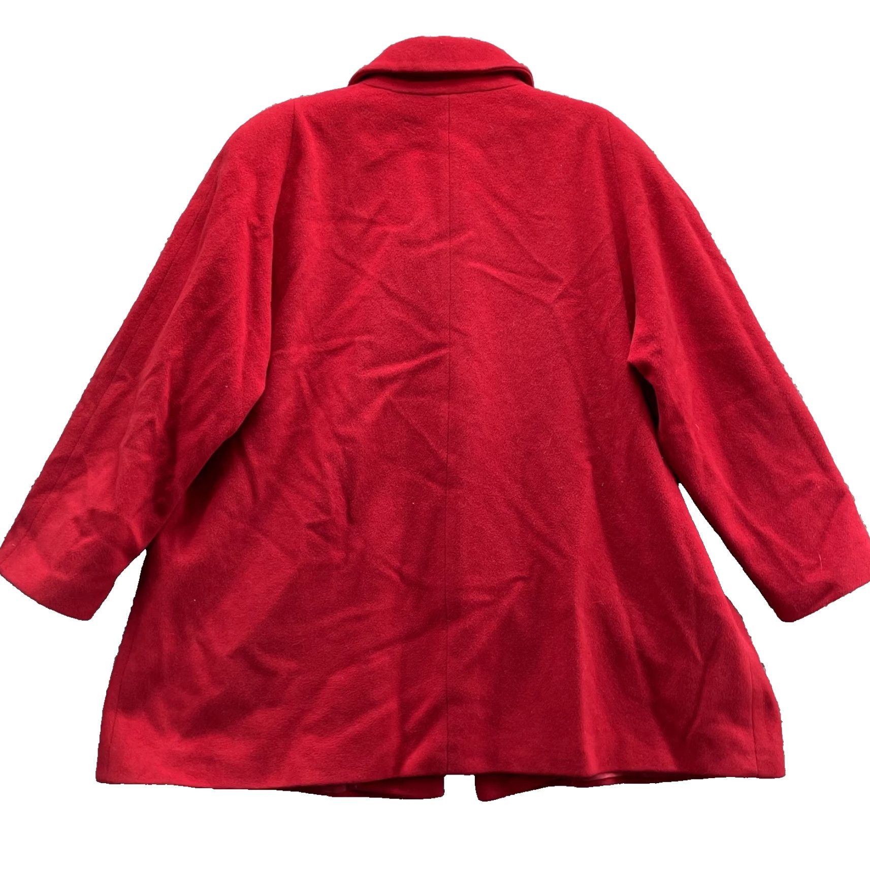 Vintage VINTAGE Westbound Cape Swing Pea Coat Women's 20 1960s 100% Wool Red Coat Classic Wool Capes - Size 3XL / US 20-22 - 2 Thumbnail
