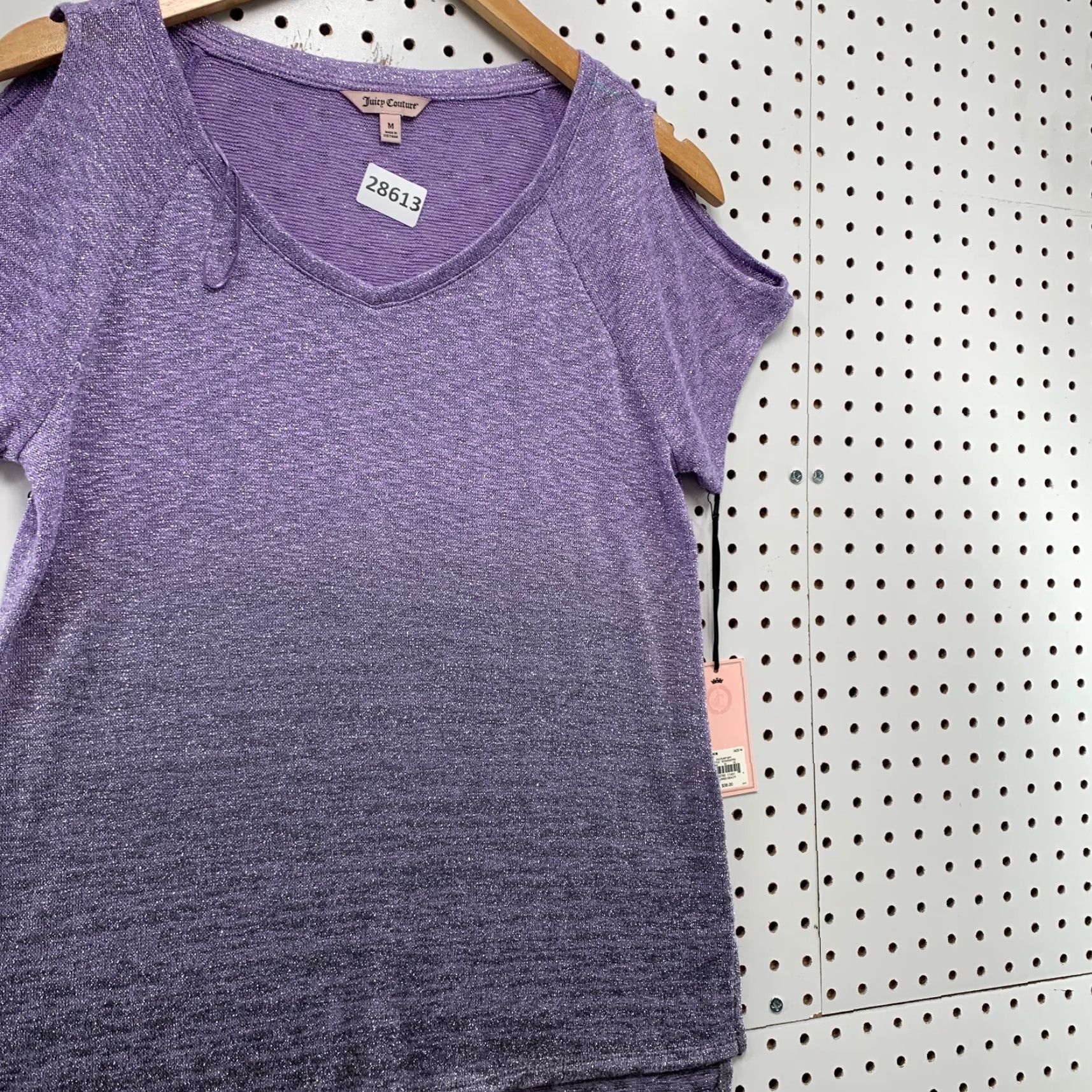 Juicy Couture VINTAGE Juicy Couture T-Shirt Womens Medium V-Neck Purple Gradient Short Sleeve Basic NWT Womens Size M / US 6-8 / IT 42-44 - 4 Thumbnail
