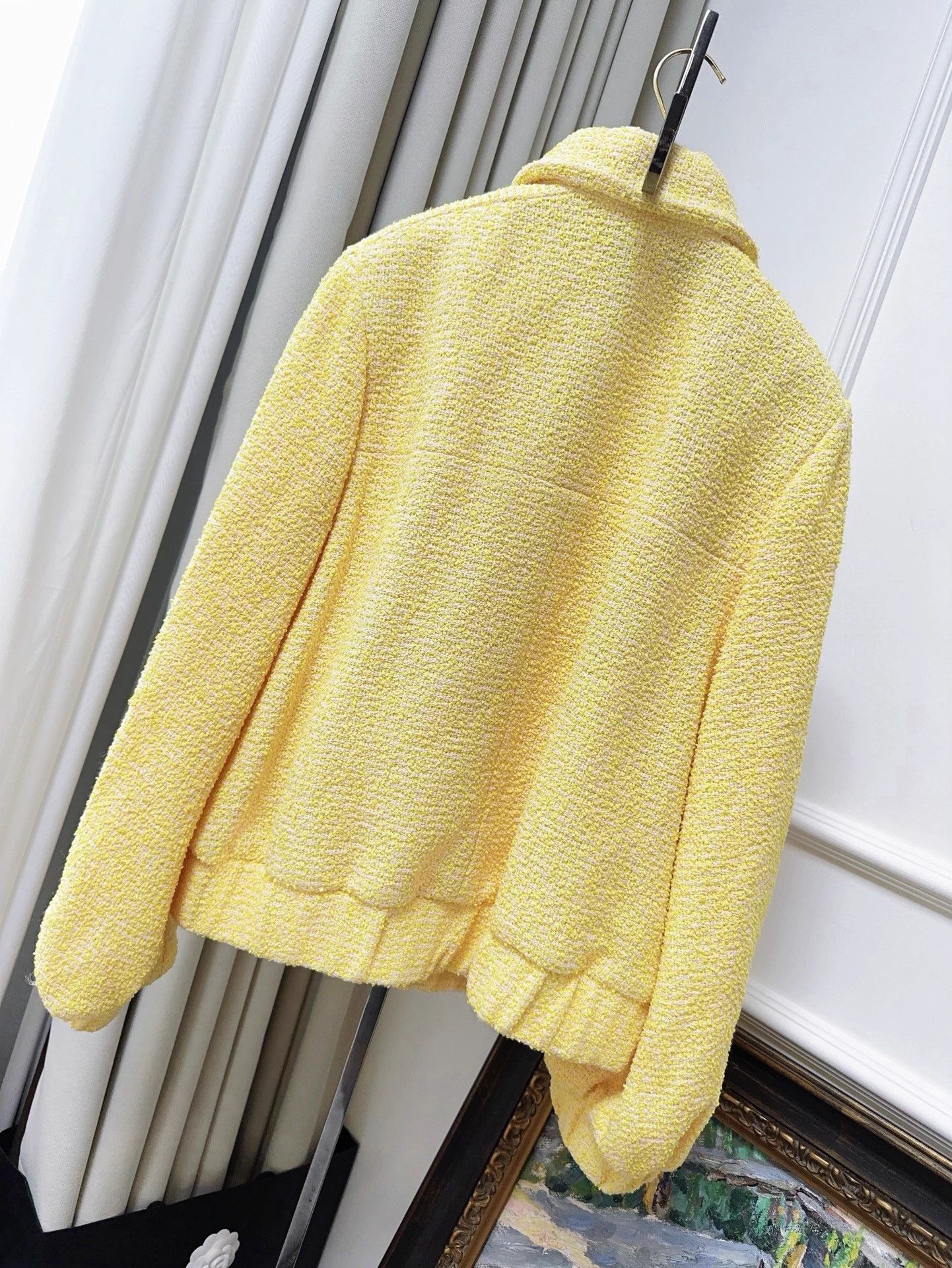 Chanel Chanel 21P Light Yellow Two-Pocket Woven 38 Jacket Size S / US 4 / IT 40 - 2 Thumbnail