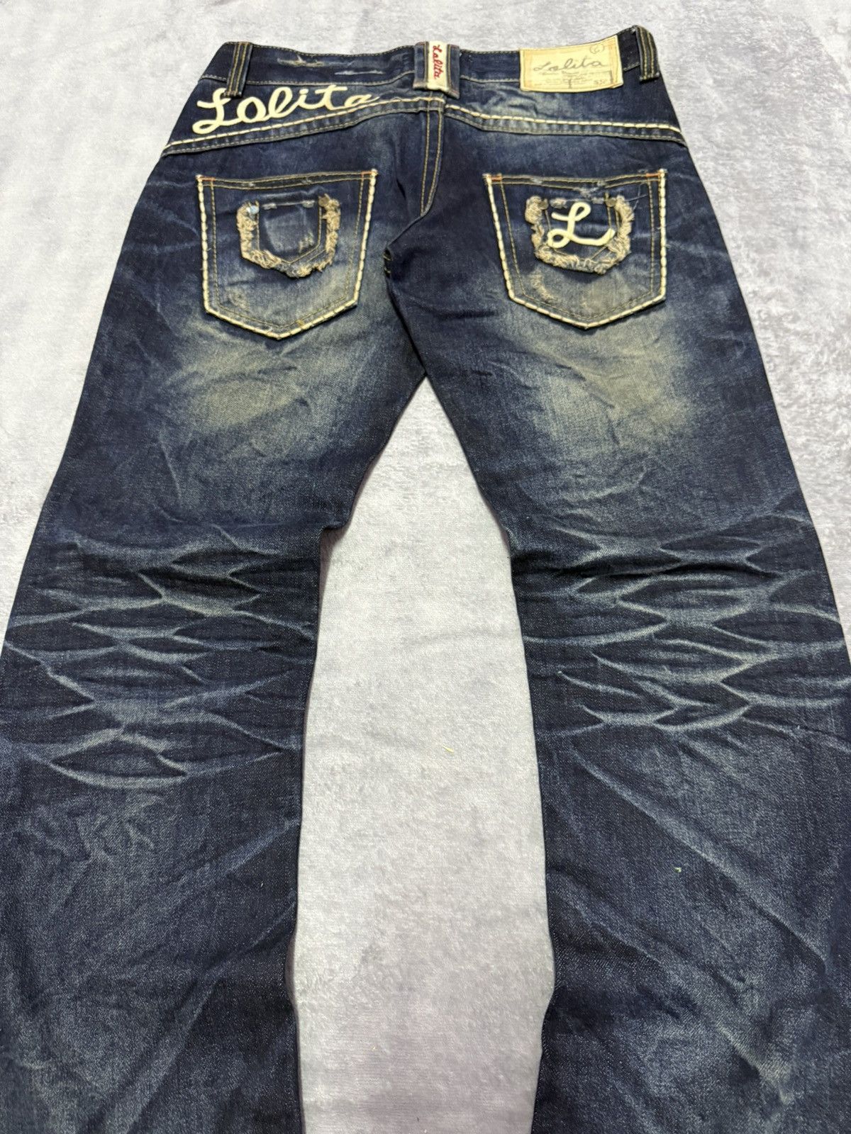 If Six Was Nine Lolita By Concert Club Shadow Mud Wash Claw Flared Jeans Size US 30 / EU 46 - 11 Thumbnail