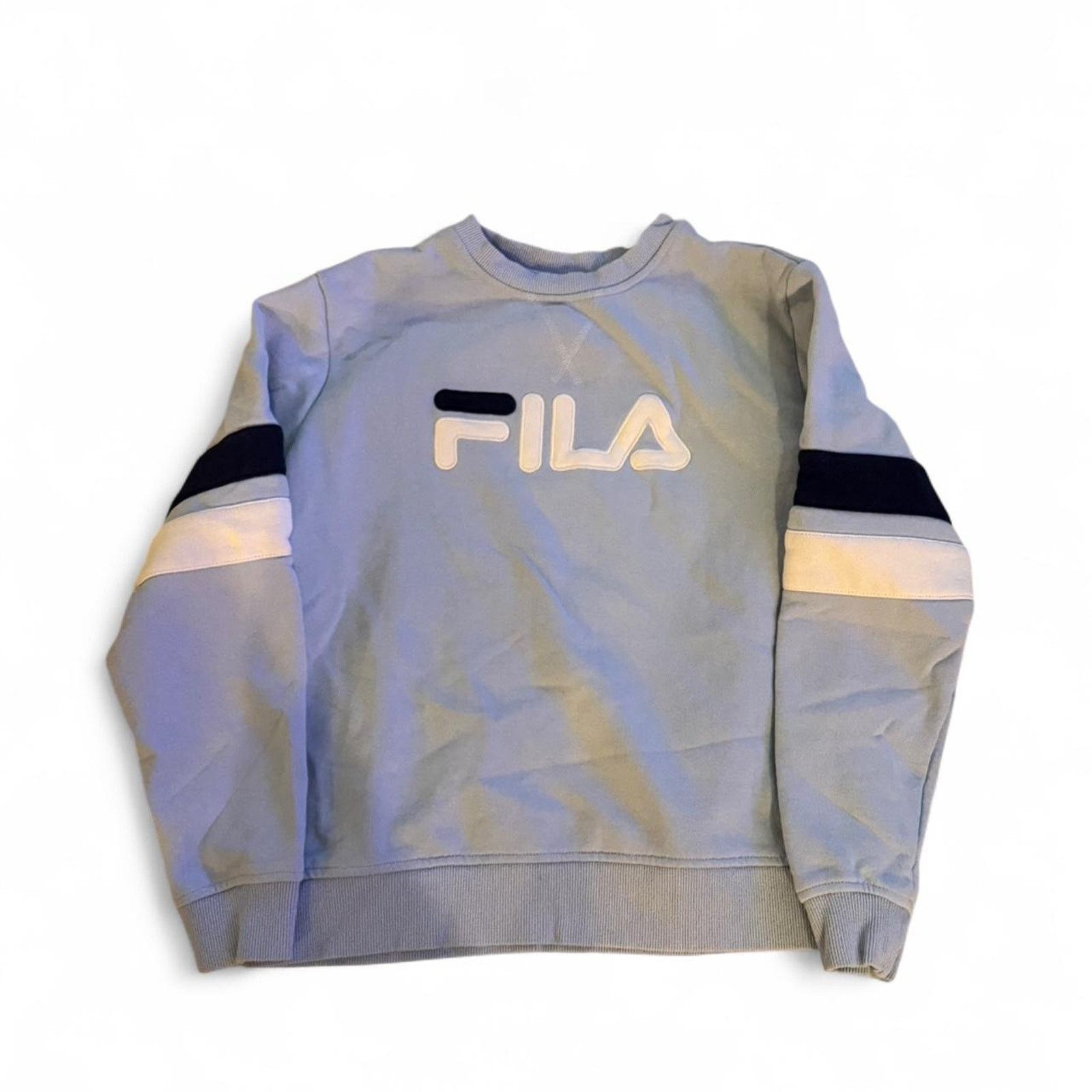 Fila FILA Light Blue Logo Crewneck Sweatshirt Size M Size US M / EU 48-50 / 2 - 1 Thumbnail
