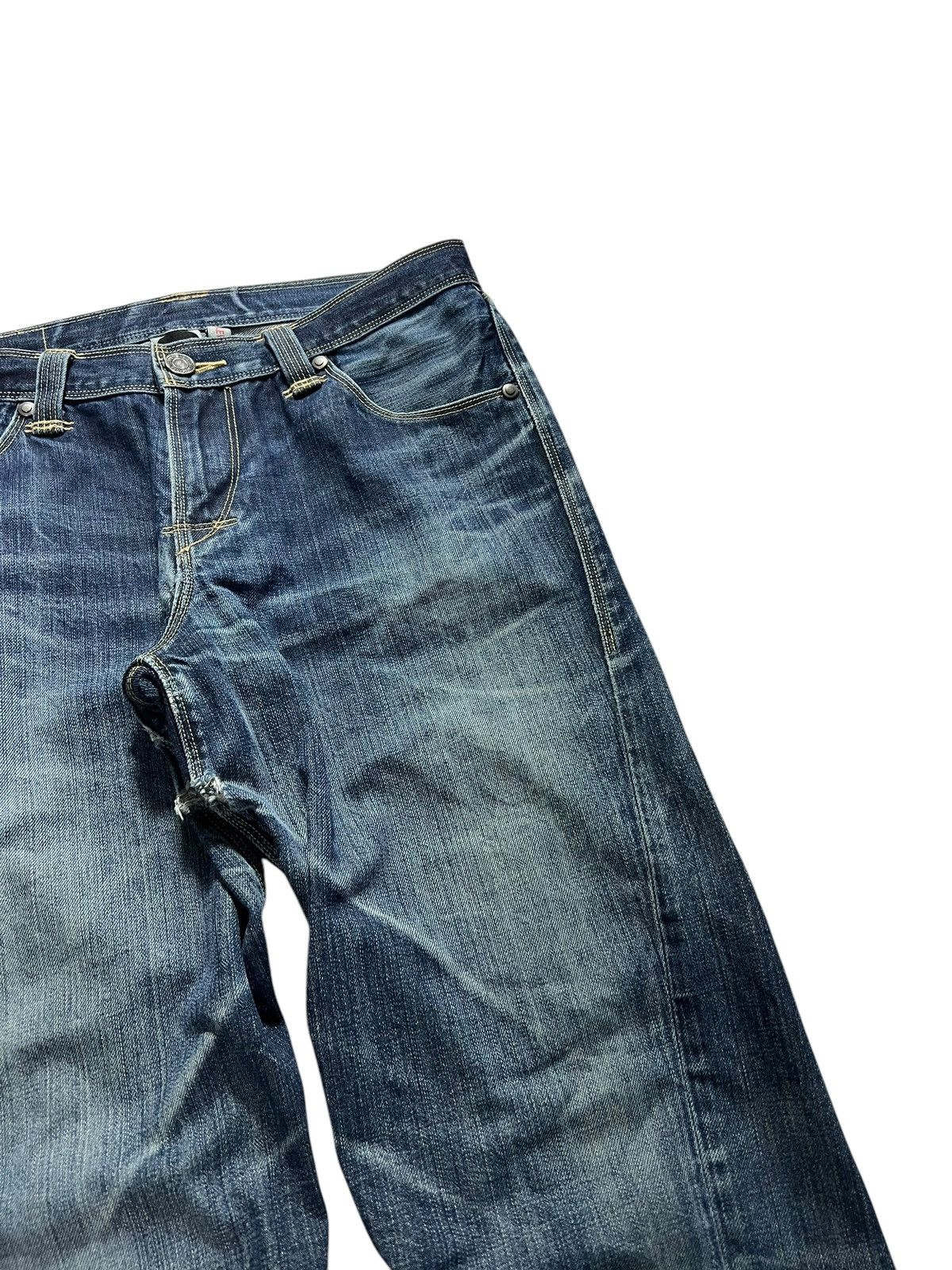 If Six Was Nine × Le Grande Bleu (L.G.B.) × Levi's Vintage Clothing 💥Flare💥 Vintage Levis Engineered Jeans June9 1999 Very Rare Size US 32 / EU 48 - 6 Thumbnail