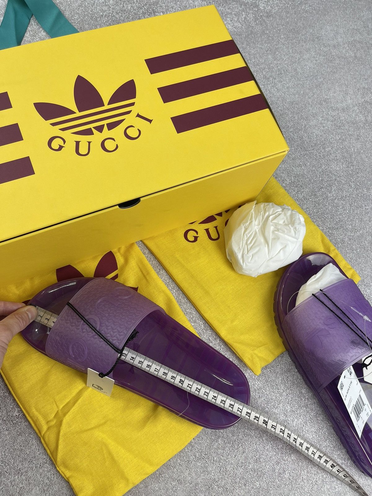Adidas × Gucci Adidas x Gucci Rubber Slide Sandals Purple Size 42 Size US 9 / IT 39 - 15 Thumbnail