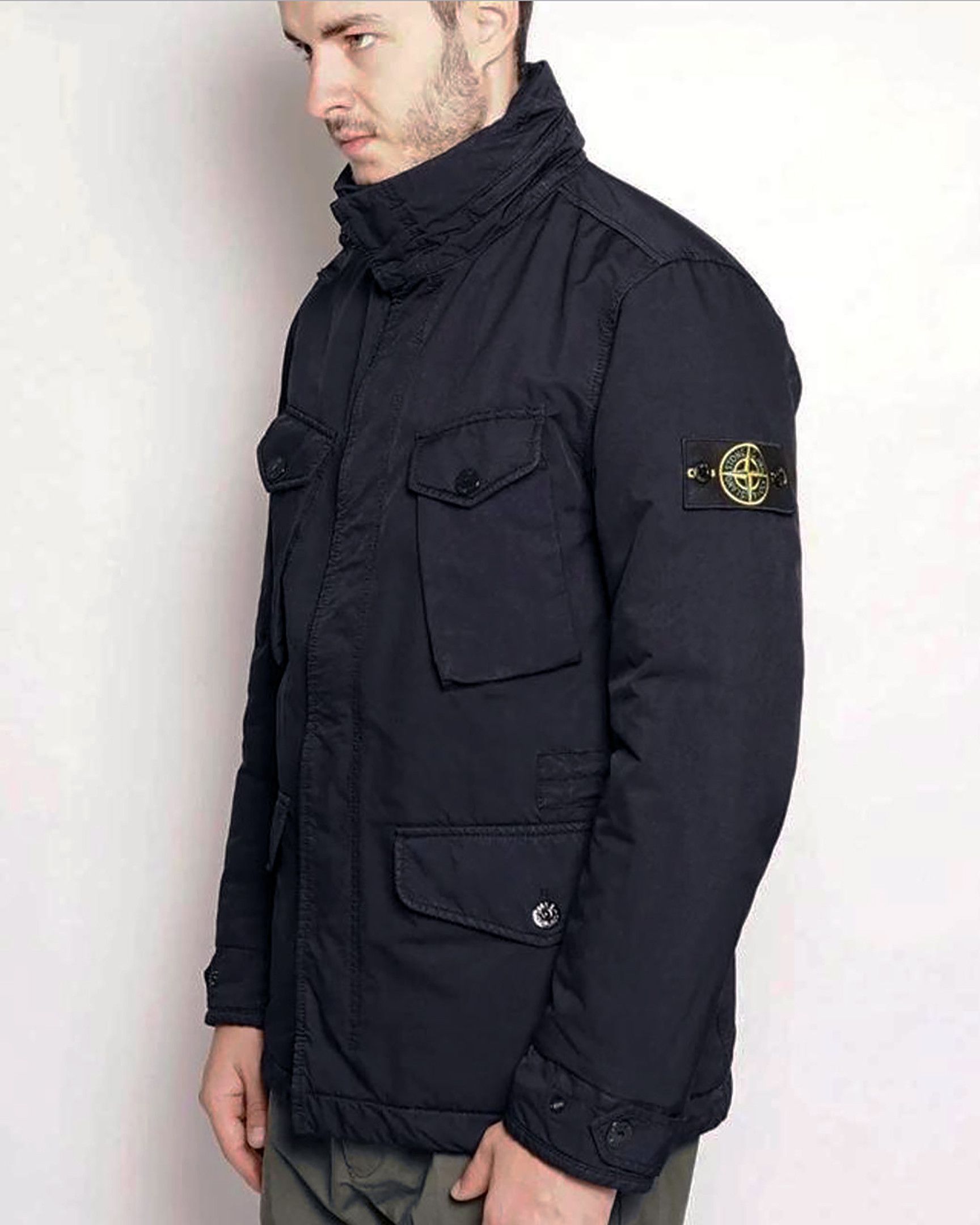 Stone Island David TC Navy Field Jacket | Grailed