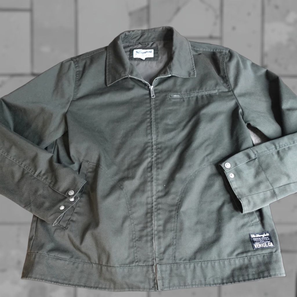 Olive Stronghold Mens Jacket XL Green Olive Eisenhower, Military Jacket, Cotton Blend, Zip, Solid, Casual, Winter Spring Fall, Regular, Men, Vintage No Size US XL / EU 56 / 4 - 1 Thumbnail