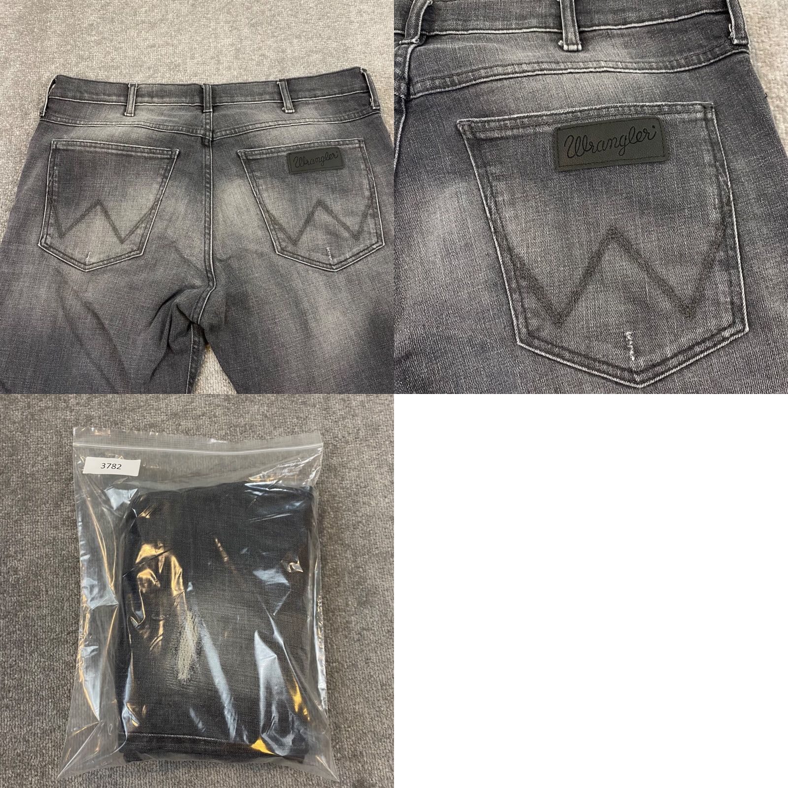 Wrangler WRANGLER Spencer Jeans Mens 36x34 Gray Washed Straight Denim Distressed Pocket 5-Pocket Western Belt Loops Regular Fit Pants Men Size US 36 / EU 52 - 9 Thumbnail