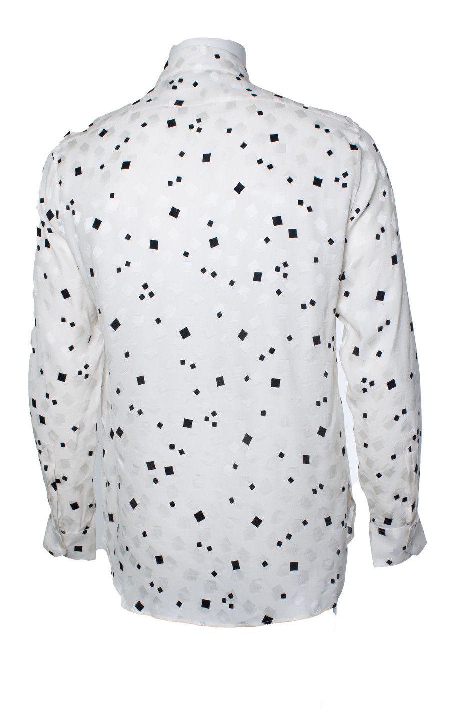 Saint Laurent Paris Saint Laurent, white shirt with matte and shiny cubes Size US S / EU 44-46 / 1 - 3 Thumbnail