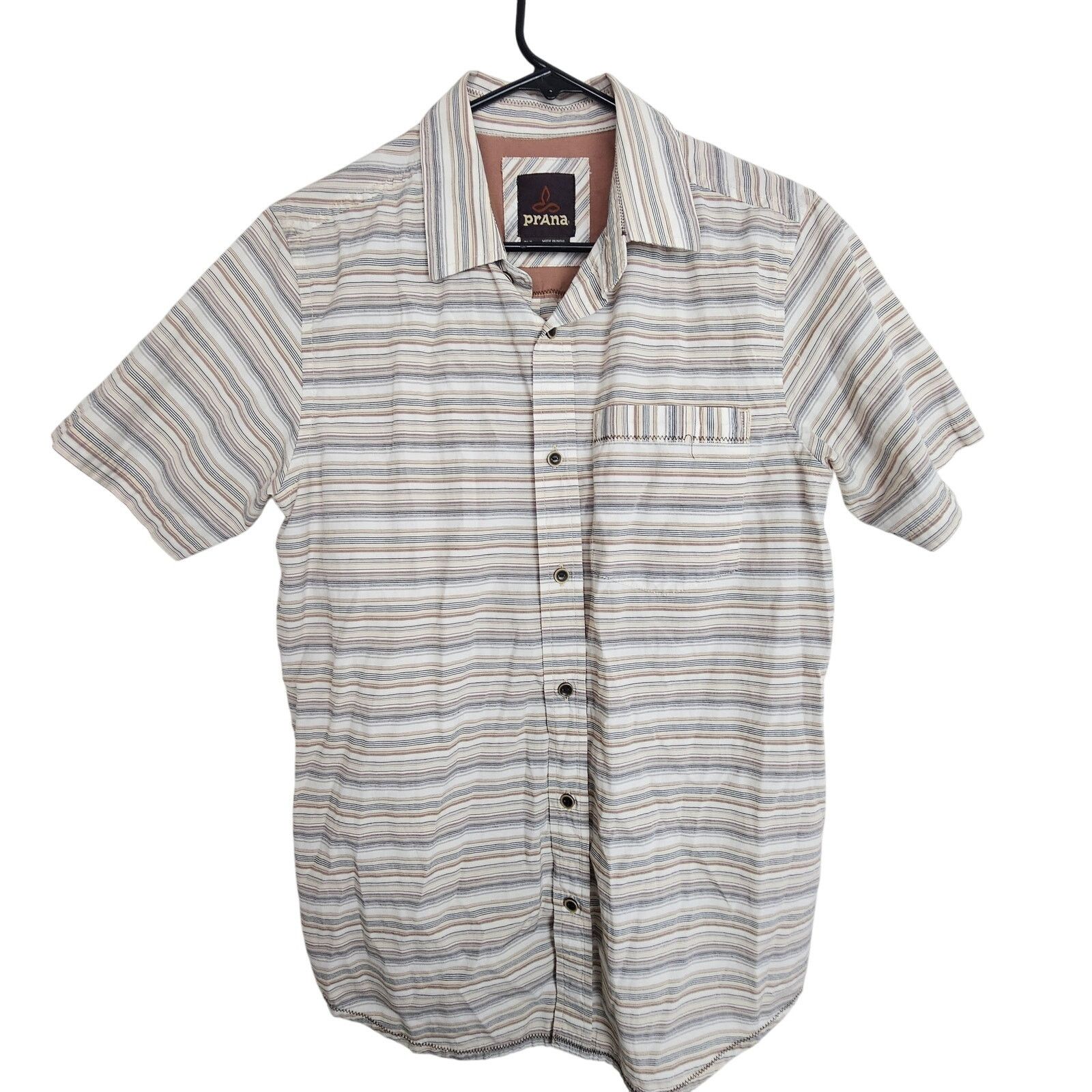 Prana Prana Mens Striped Shirt Size S Casual Gorpcore Outdoor Size US S / EU 44-46 / 1 - 1 Thumbnail