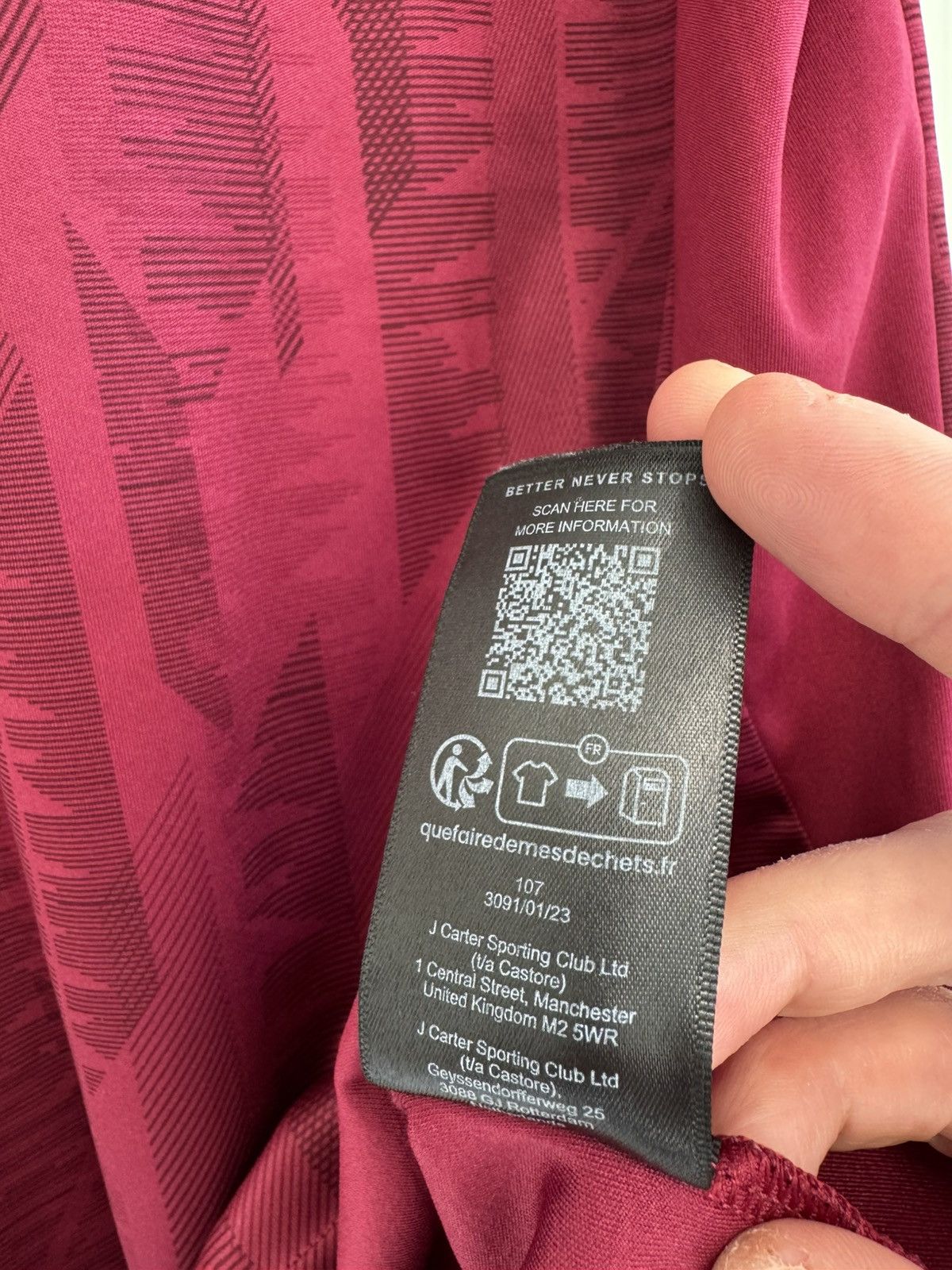 Castore Aston Villa 2023-2024 Home Soccer Jersey Football Shirt Kit Size US L / EU 52-54 / 3 - 12 Thumbnail