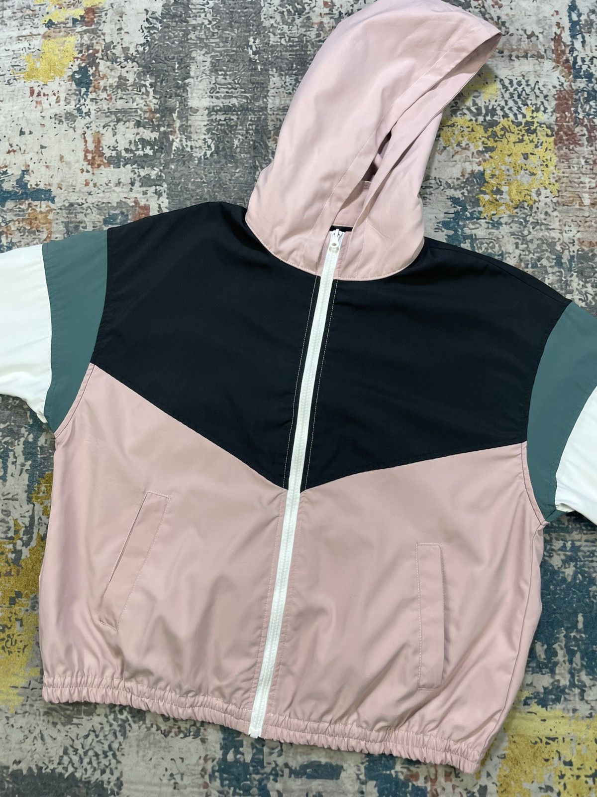 Nicole Club Nicole Club 179/WG Colorblock Hooded Windbreaker Jacket Size XS / US 0-2 / IT 36-38 - 2 Thumbnail